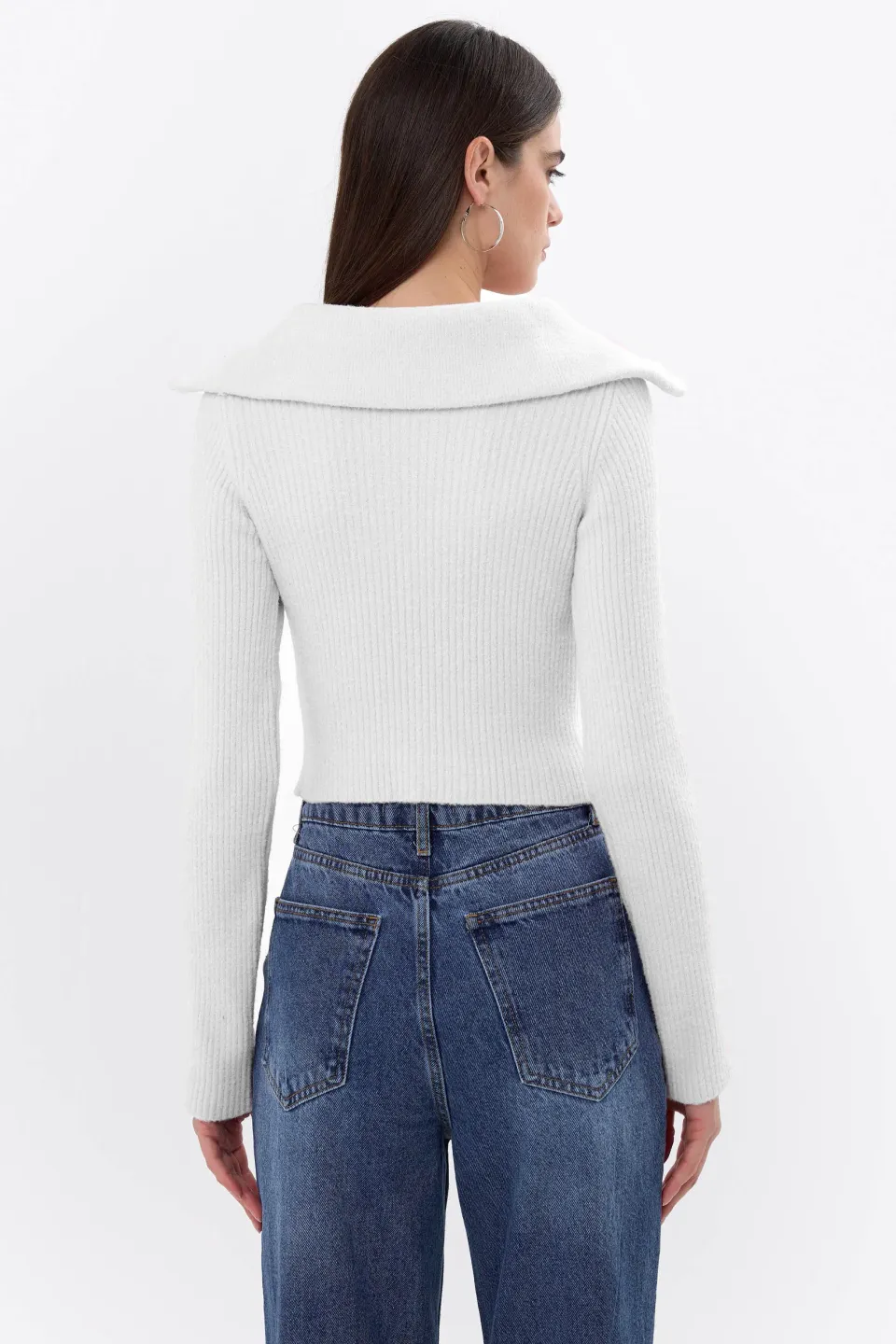Zippered Knitted Sweater