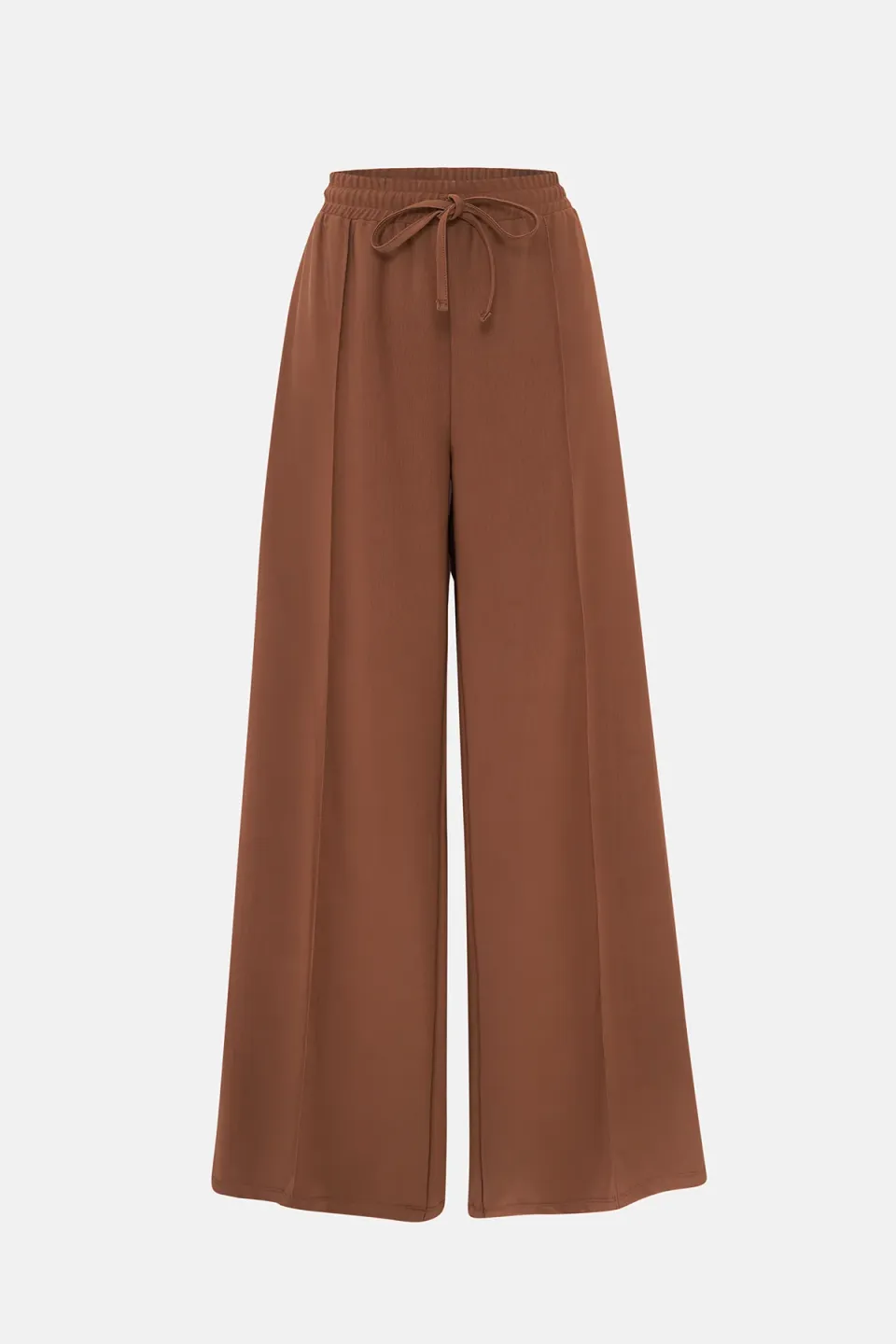 Wide Leg Elastic Waist Jersey Pants