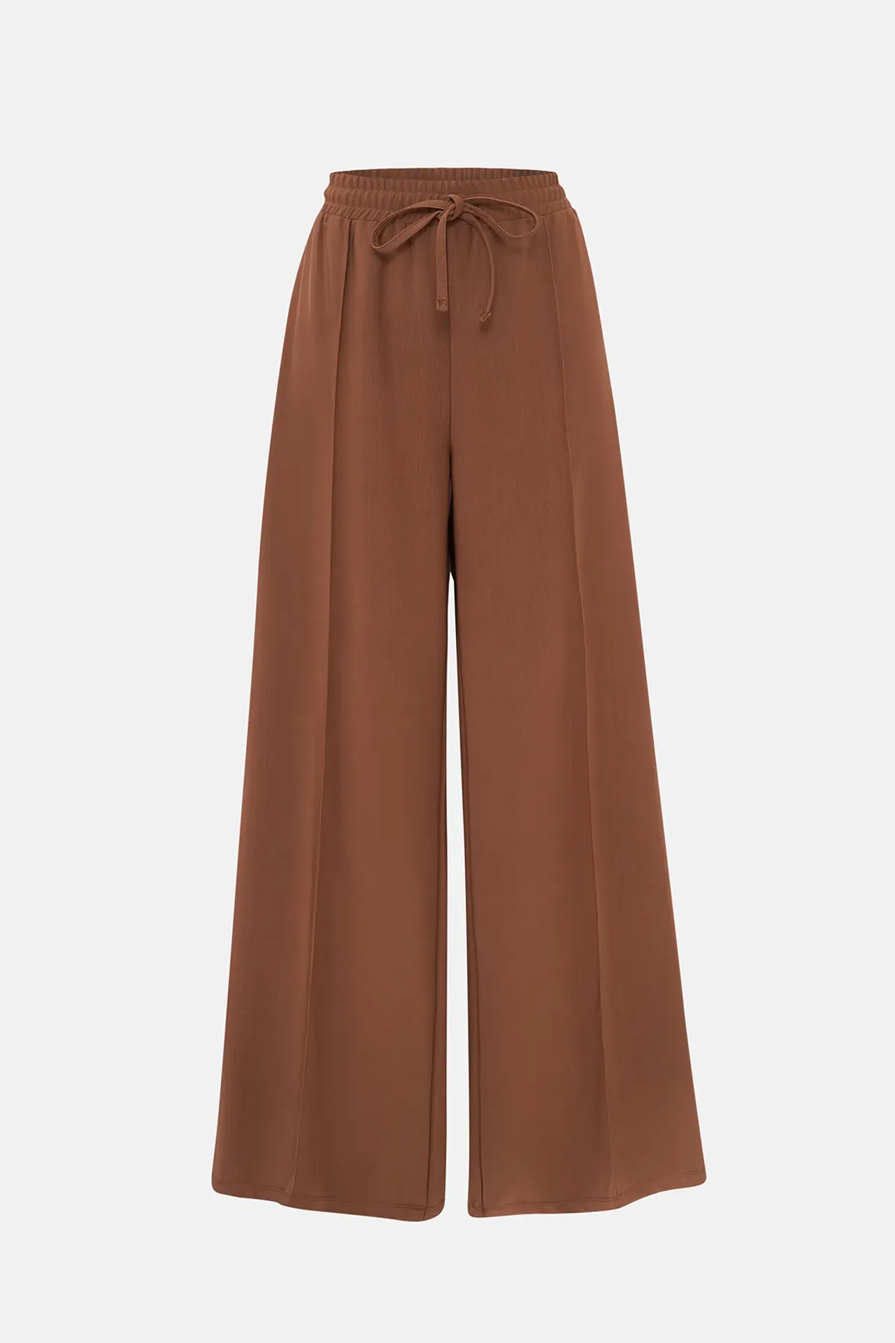 Wide Leg Elastic Waist Jersey Pants