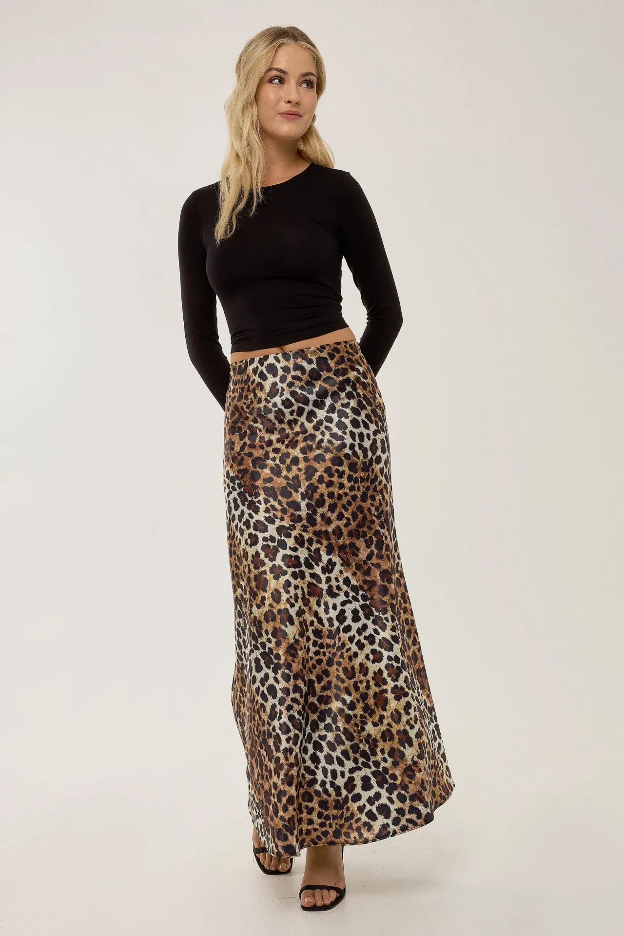 Leopard Print Bodycon Maxi Skirt