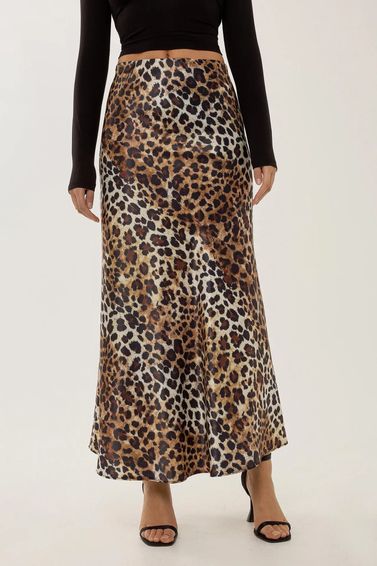 Leopard Print Bodycon Maxi Skirt