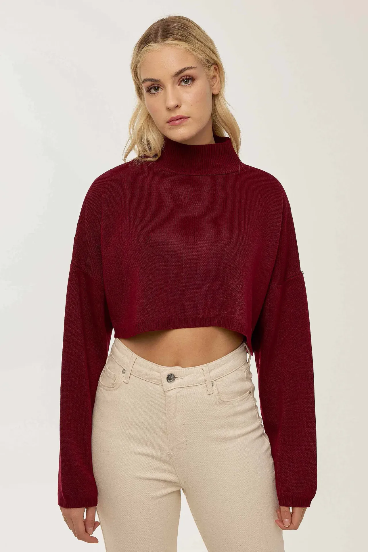 Turtleneck Crop Sweater