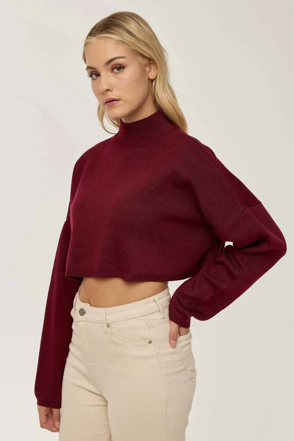 Turtleneck Crop Sweater