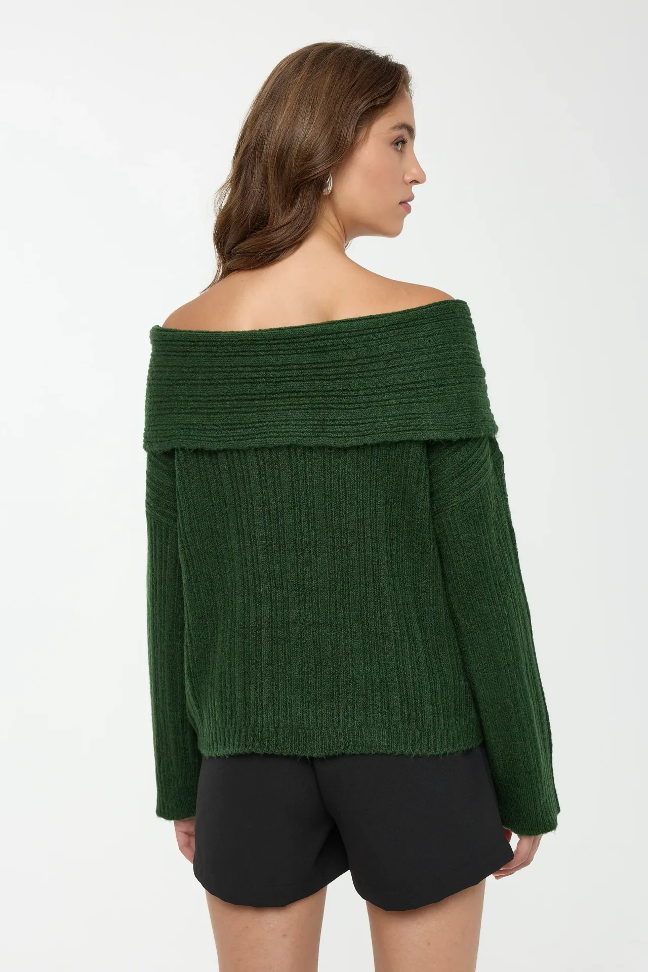 Carmen Collar Off Shoulder Sweater