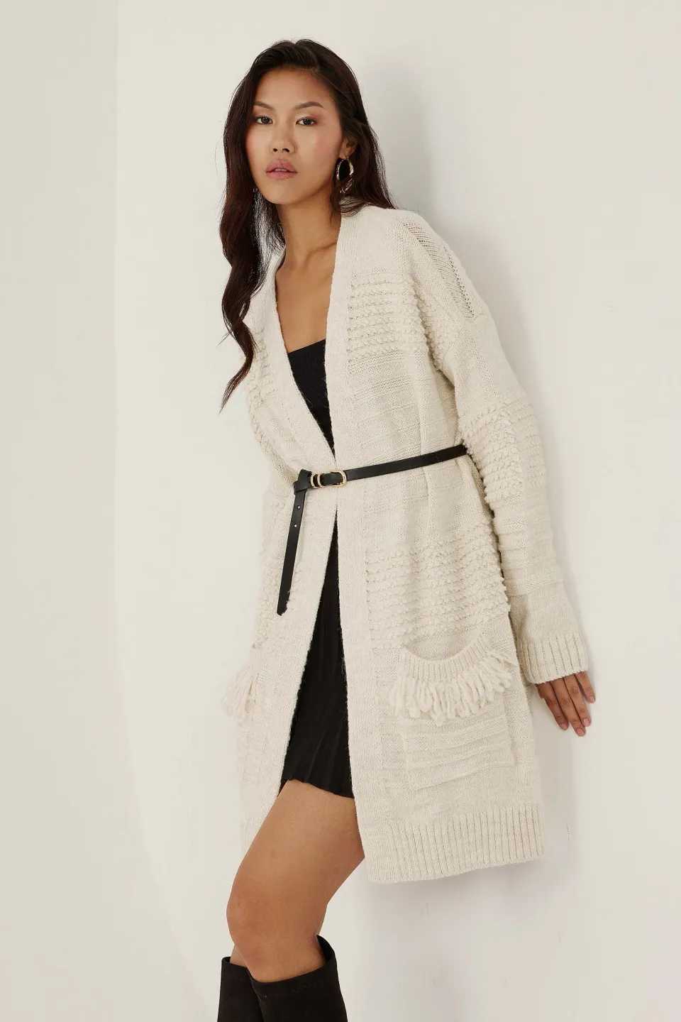 Oversized Pocket Detailed Cardigan