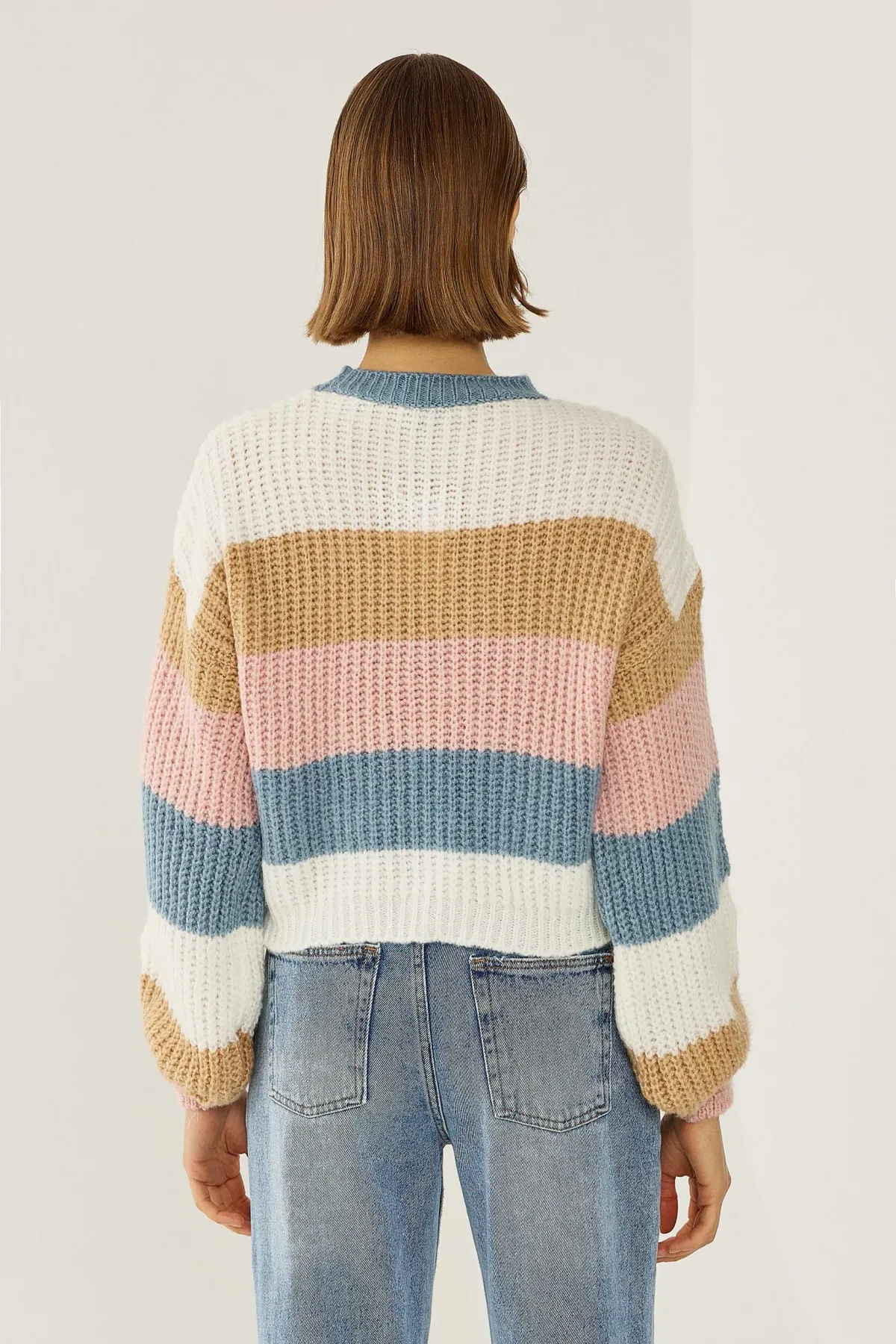 Relaxed Fit Striped Sweater 5