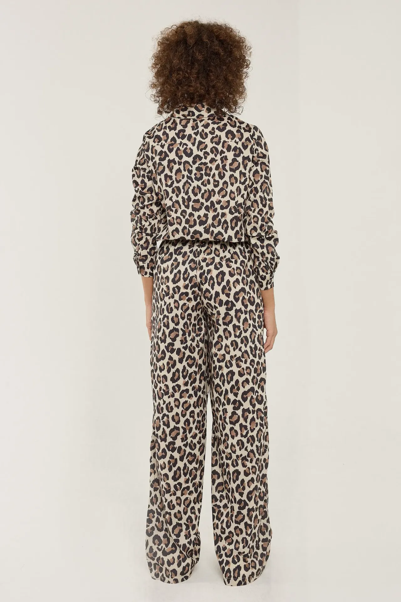 Leopard Print Straight Leg Pants