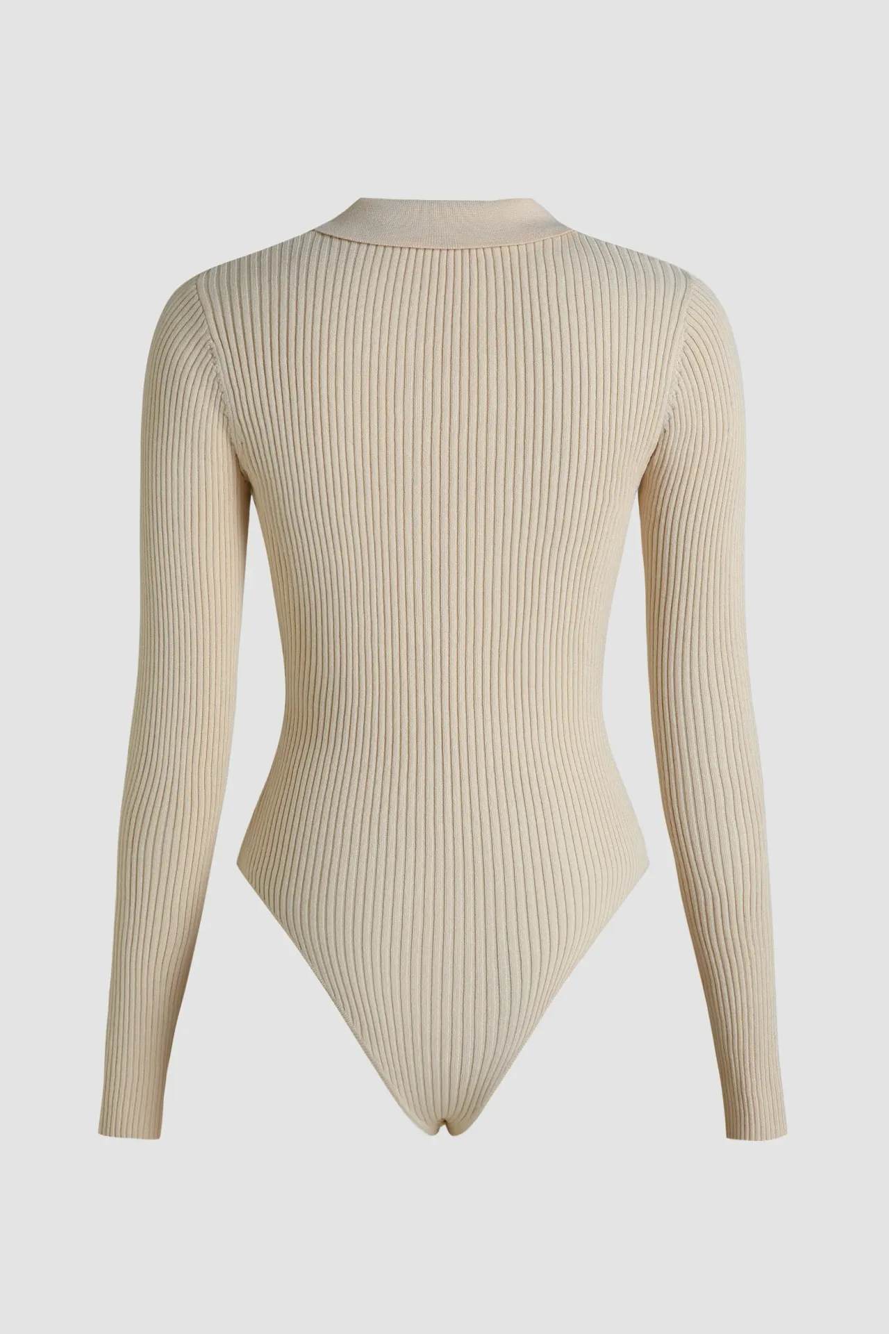 Polo Neck Zipper Bodysuit