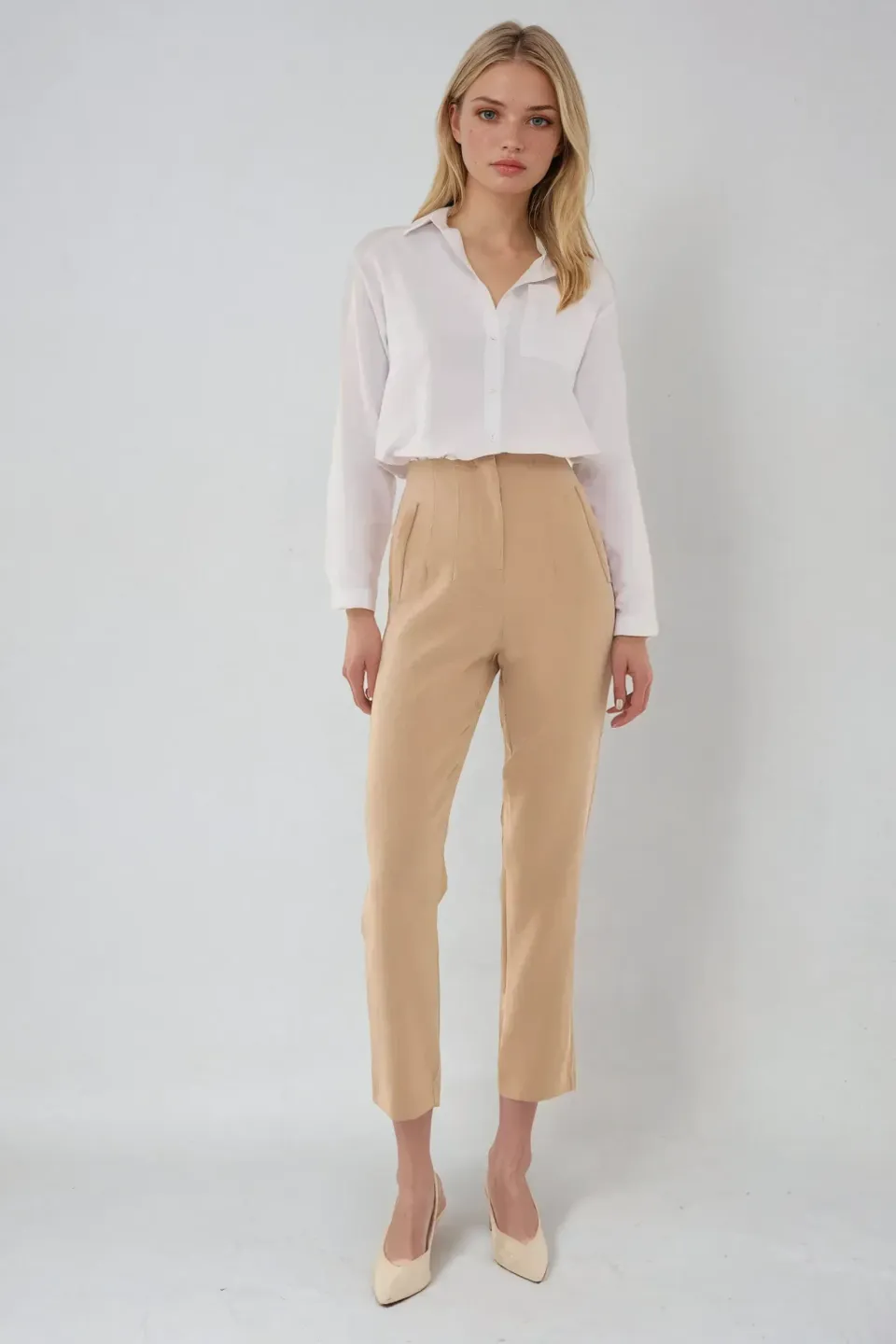 High Waist Cigarette Pants