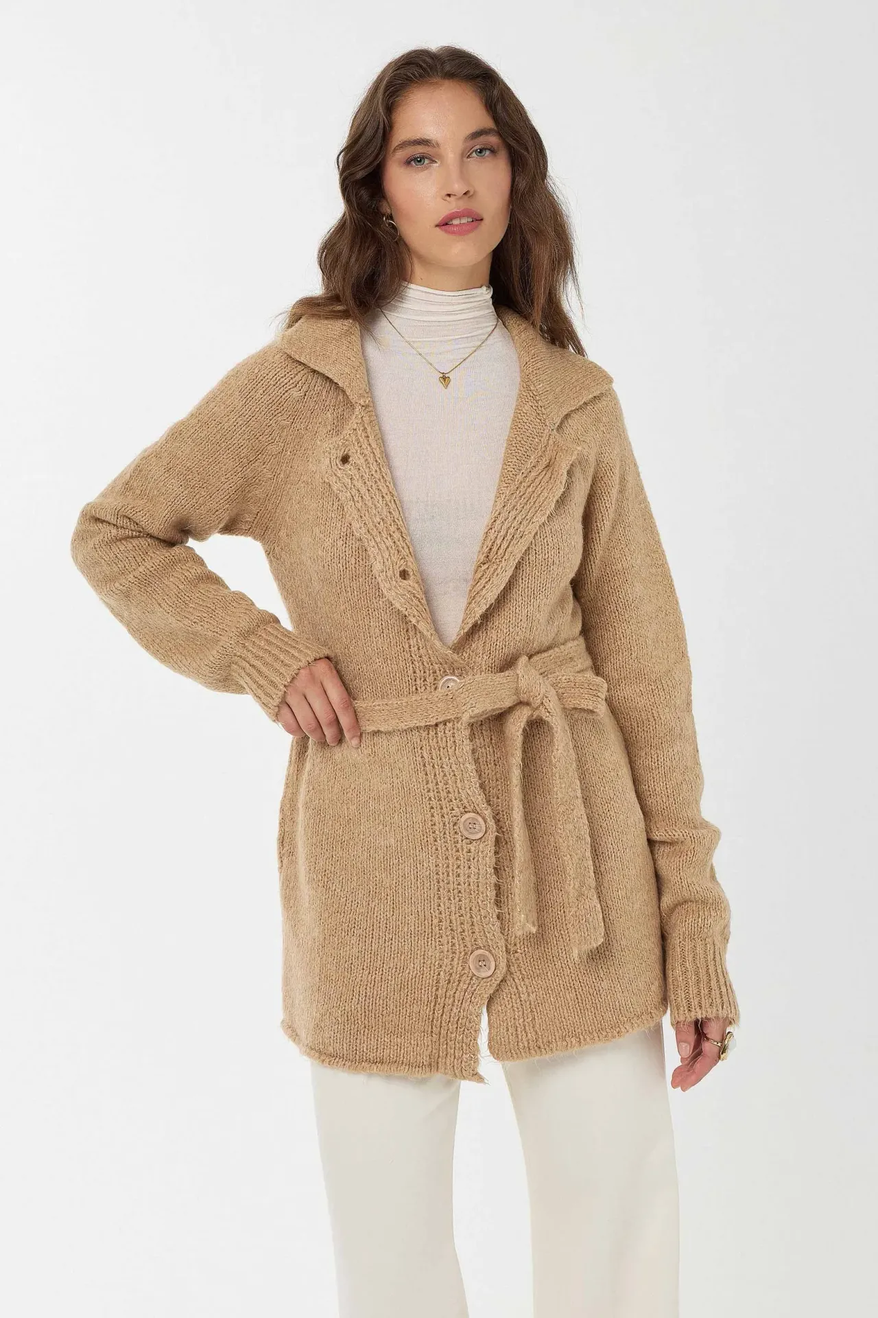 Buttoned Knitted Cardigan