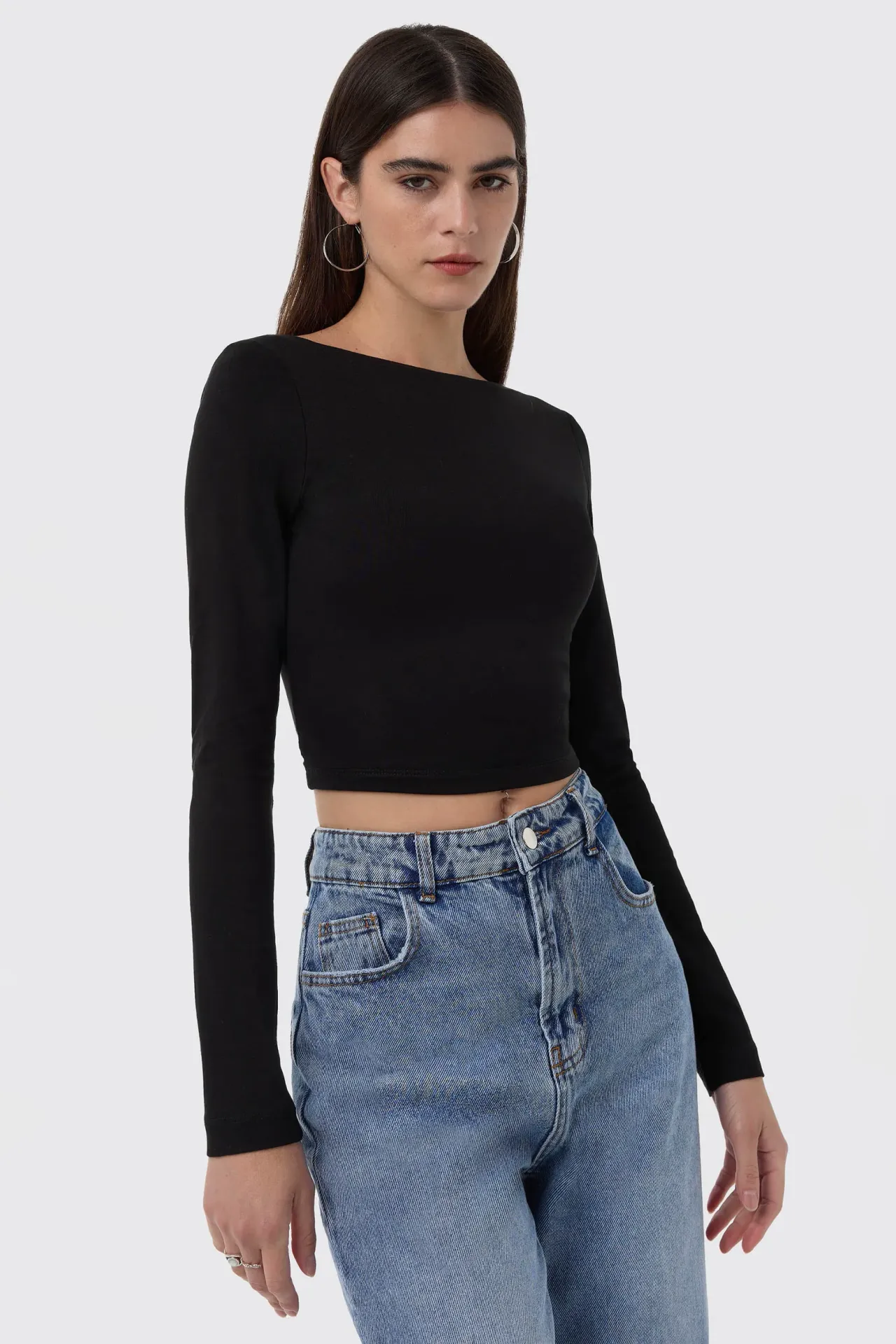 Basic Open Back Blouse