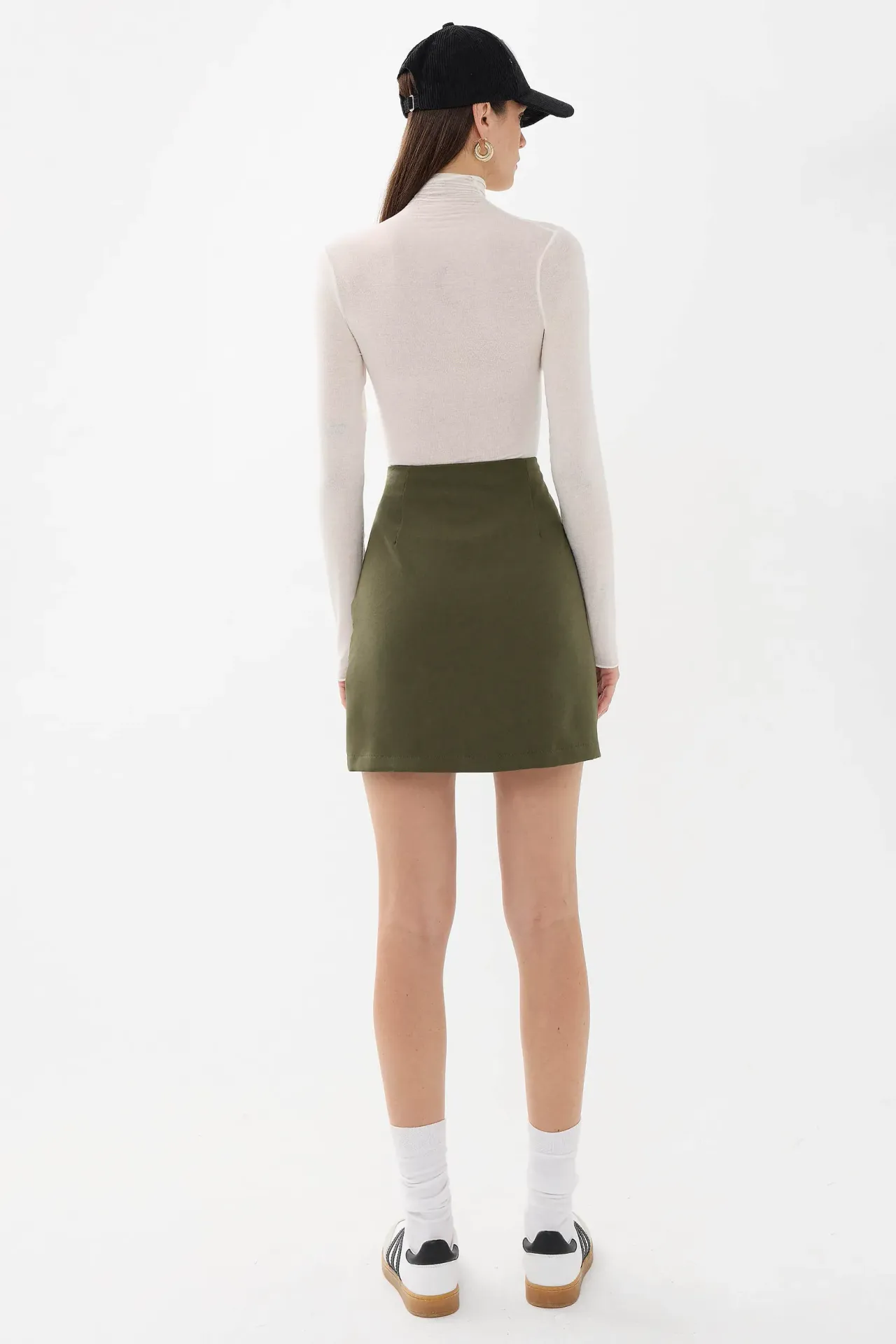 High-Waist Side-Slit Skirt