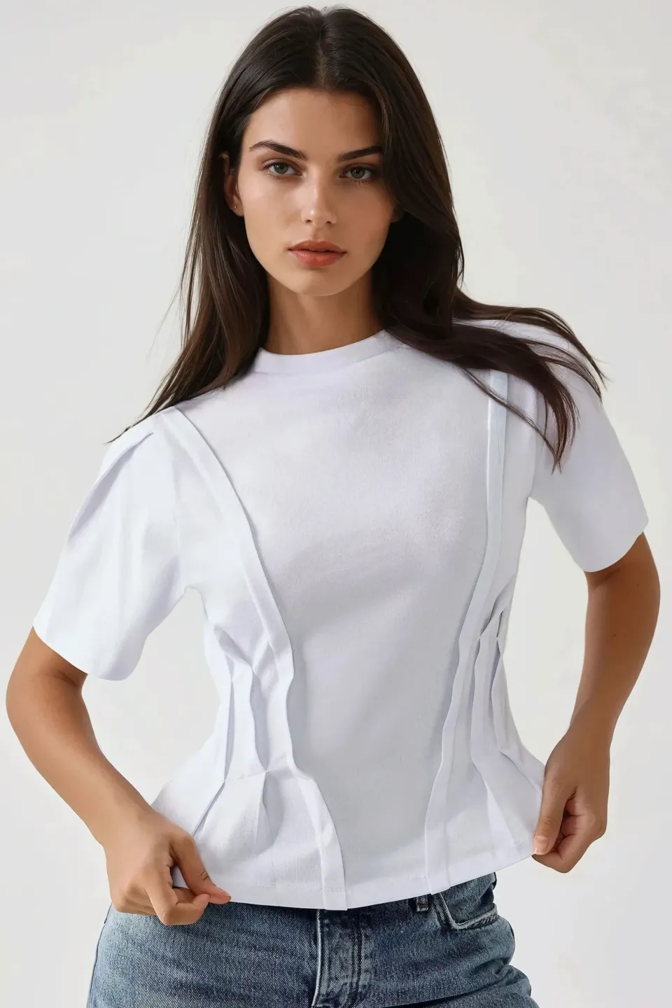 Fitted Crew Neck T-Shirt