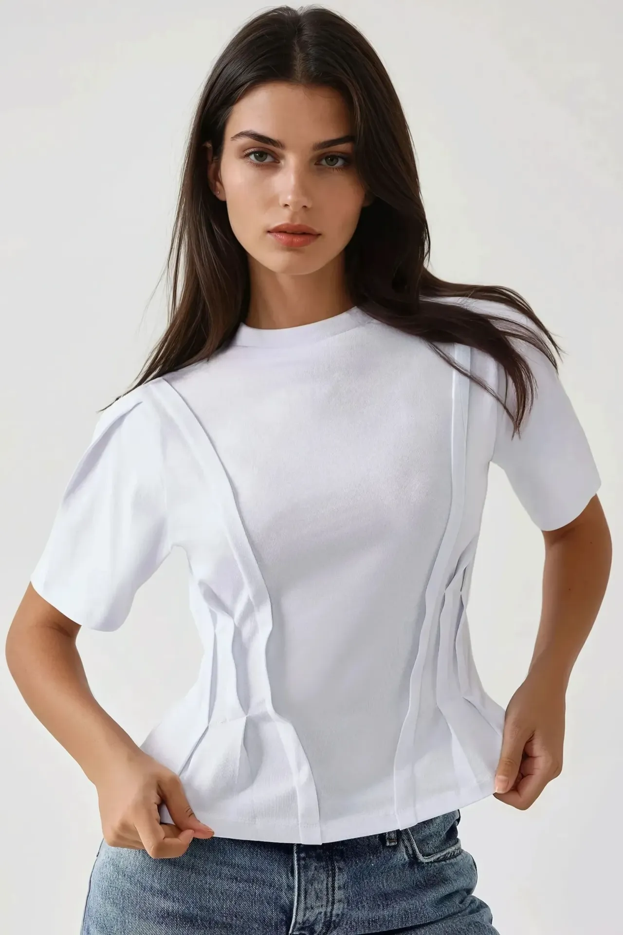 Fitted Crew Neck T-Shirt