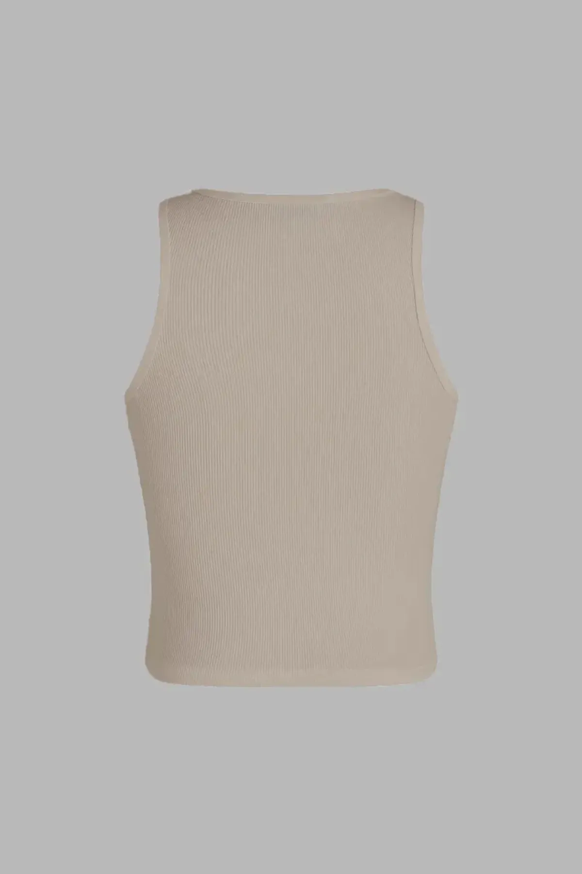Basic Button Detailed Crop Top 4