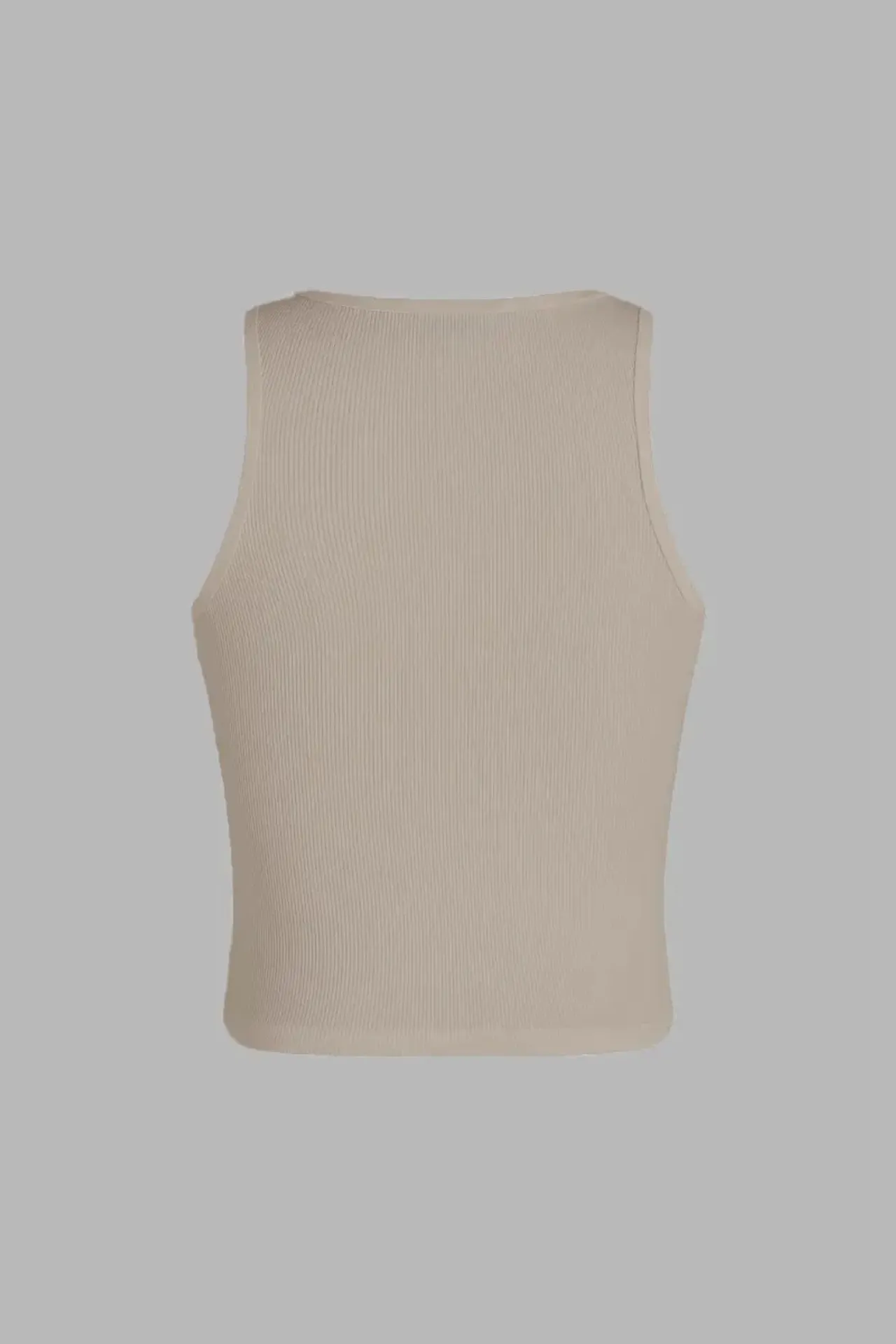 Basic Button Detailed Crop Top