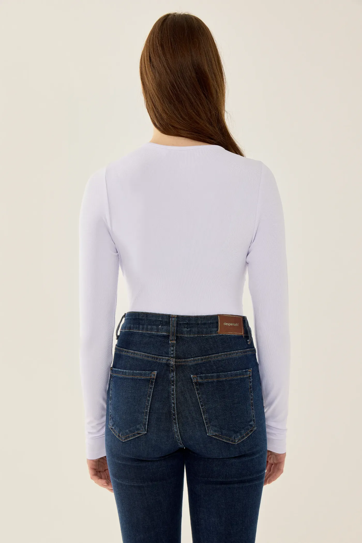 V-Neck Long Sleeve Slim Fit Bodysuit 4