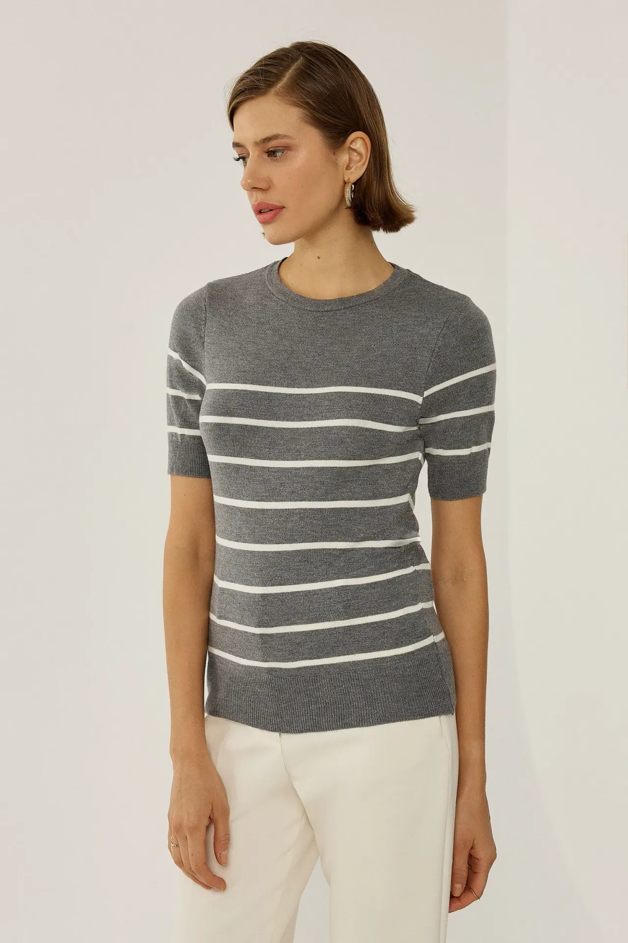 Striped Crew Neck Sweater