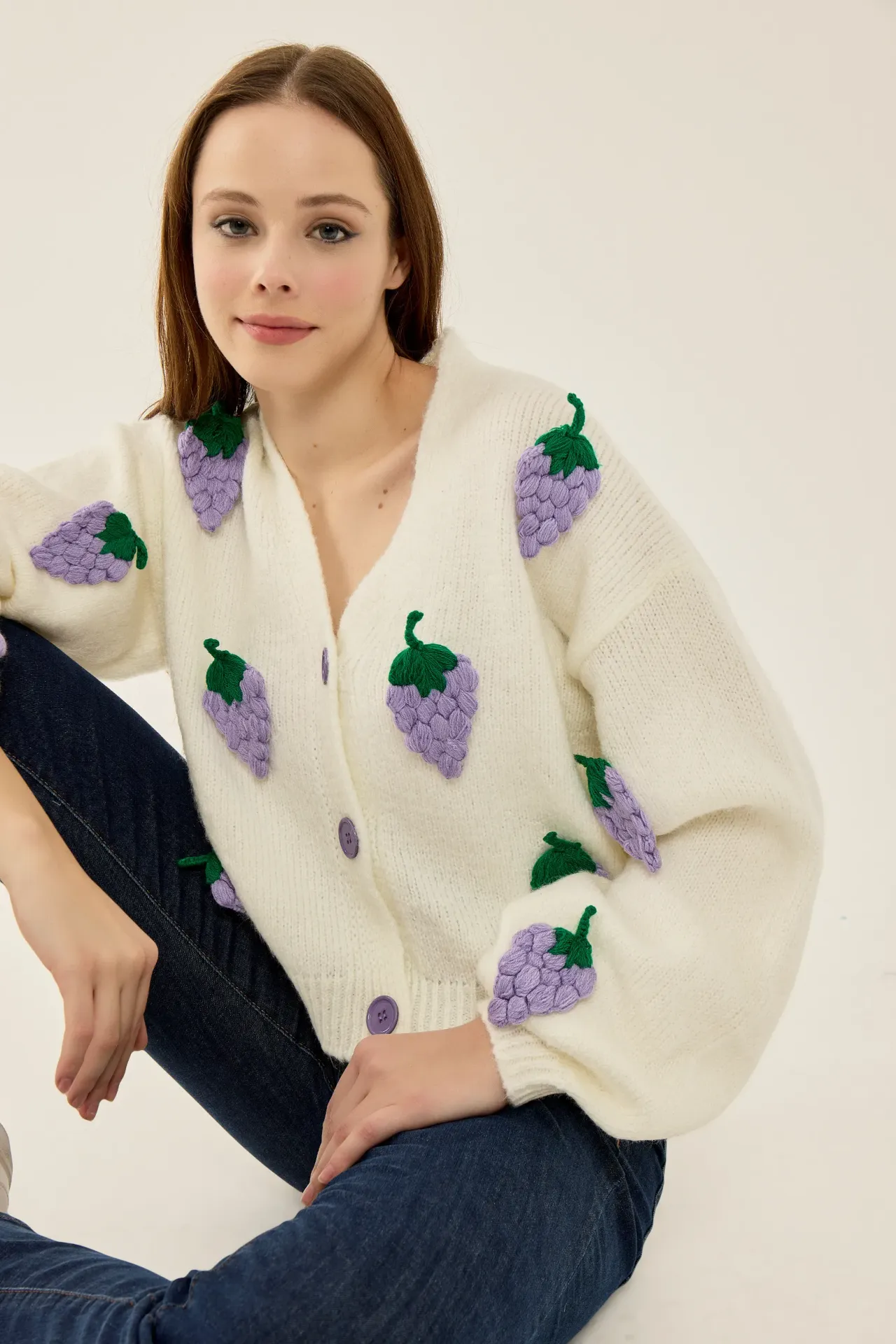 Embroidered Knitwear Cardigan