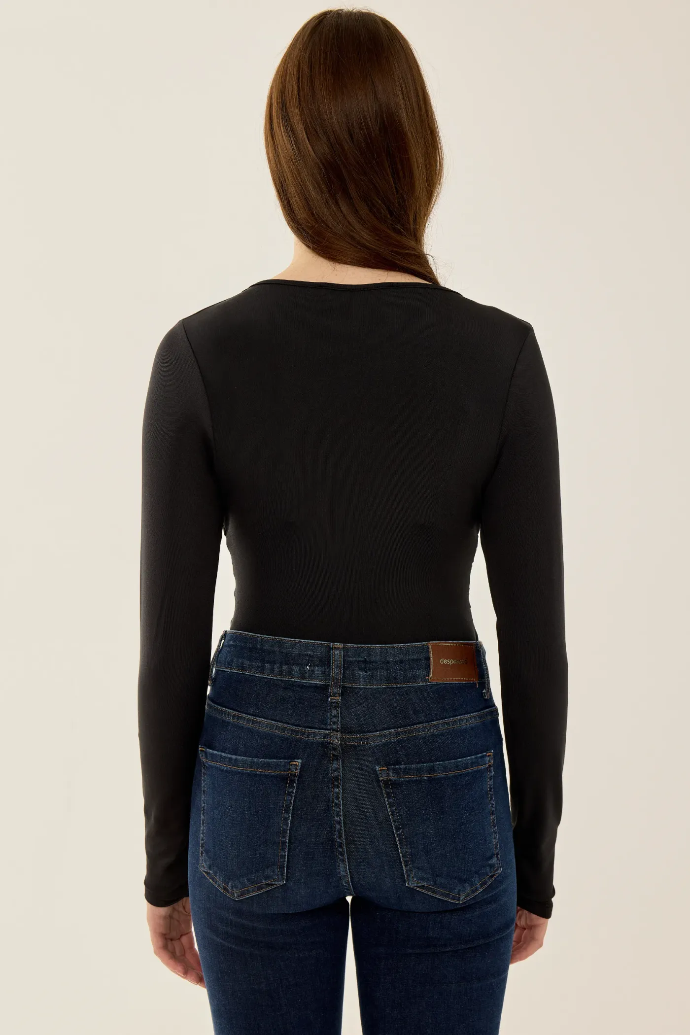 V-Neck Long Sleeve Slim Fit Bodysuit 5