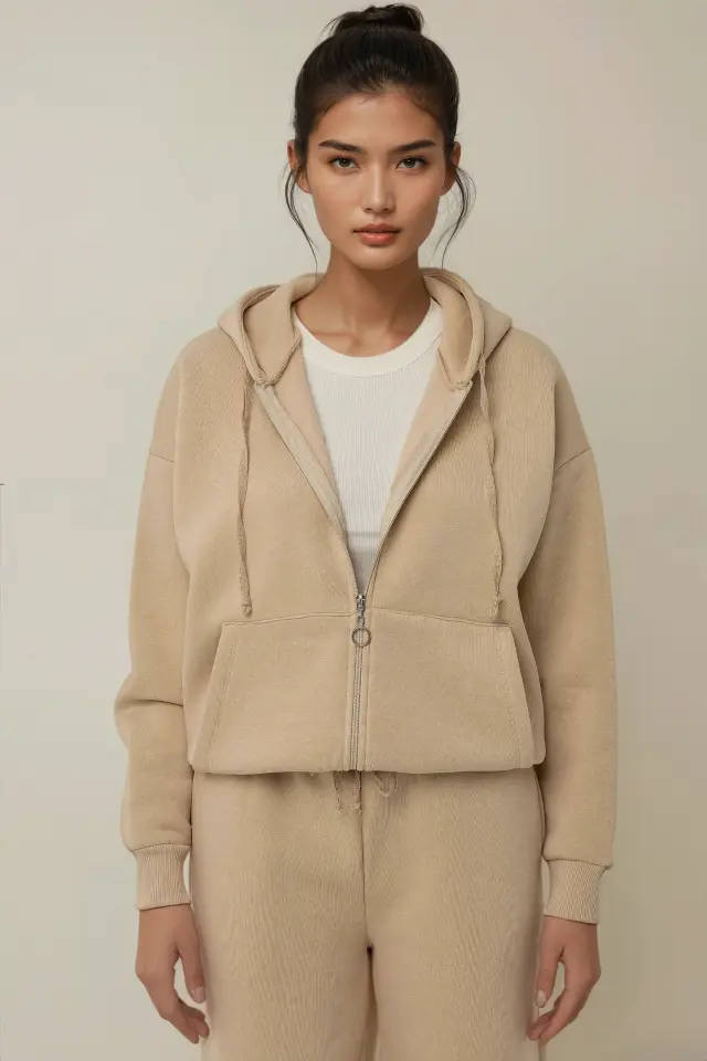 Zip Front Oversized Hoodie