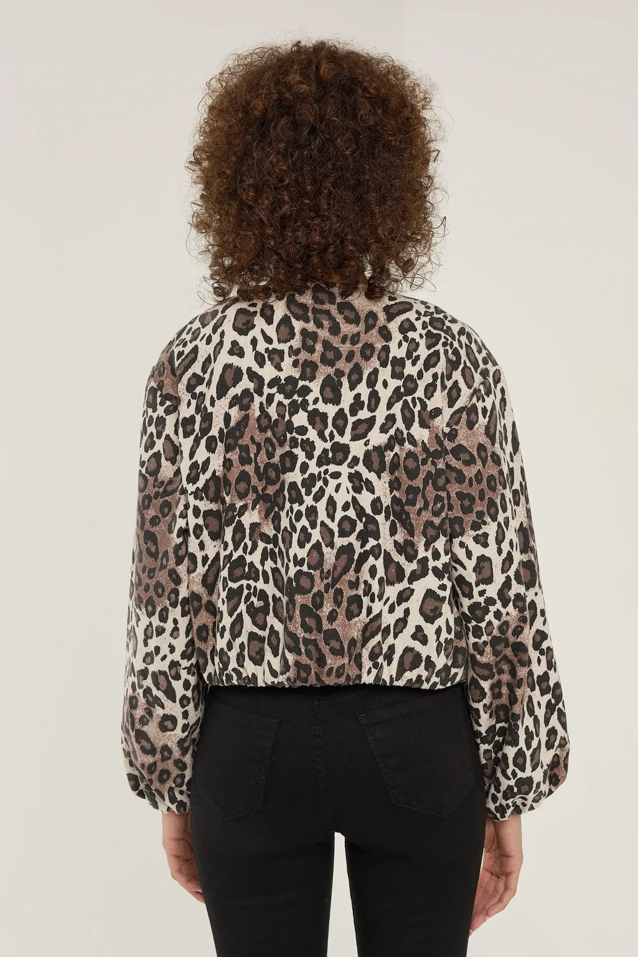 Leopard Print Relaxed Fit Jacket