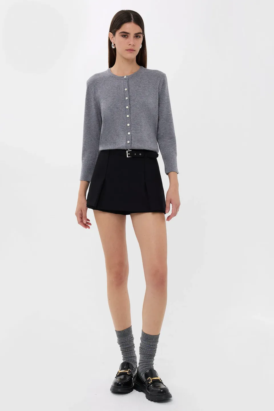Buttoned Basic Cardigan