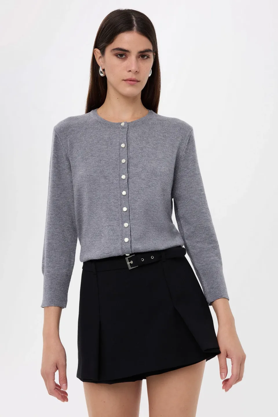 Buttoned Basic Cardigan