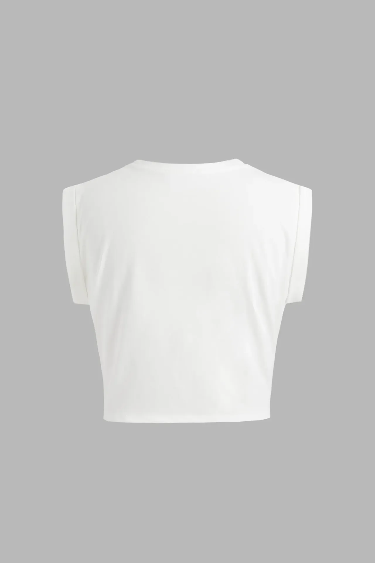 Basic Crew Neck Cropped T-Shirt