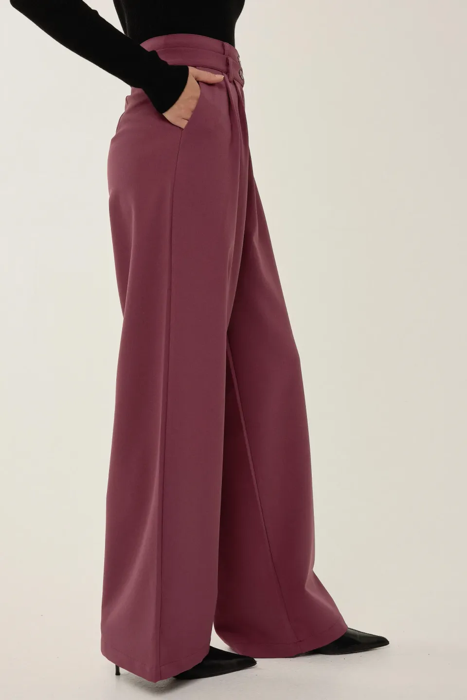 Wide Leg Double Waisted Pants