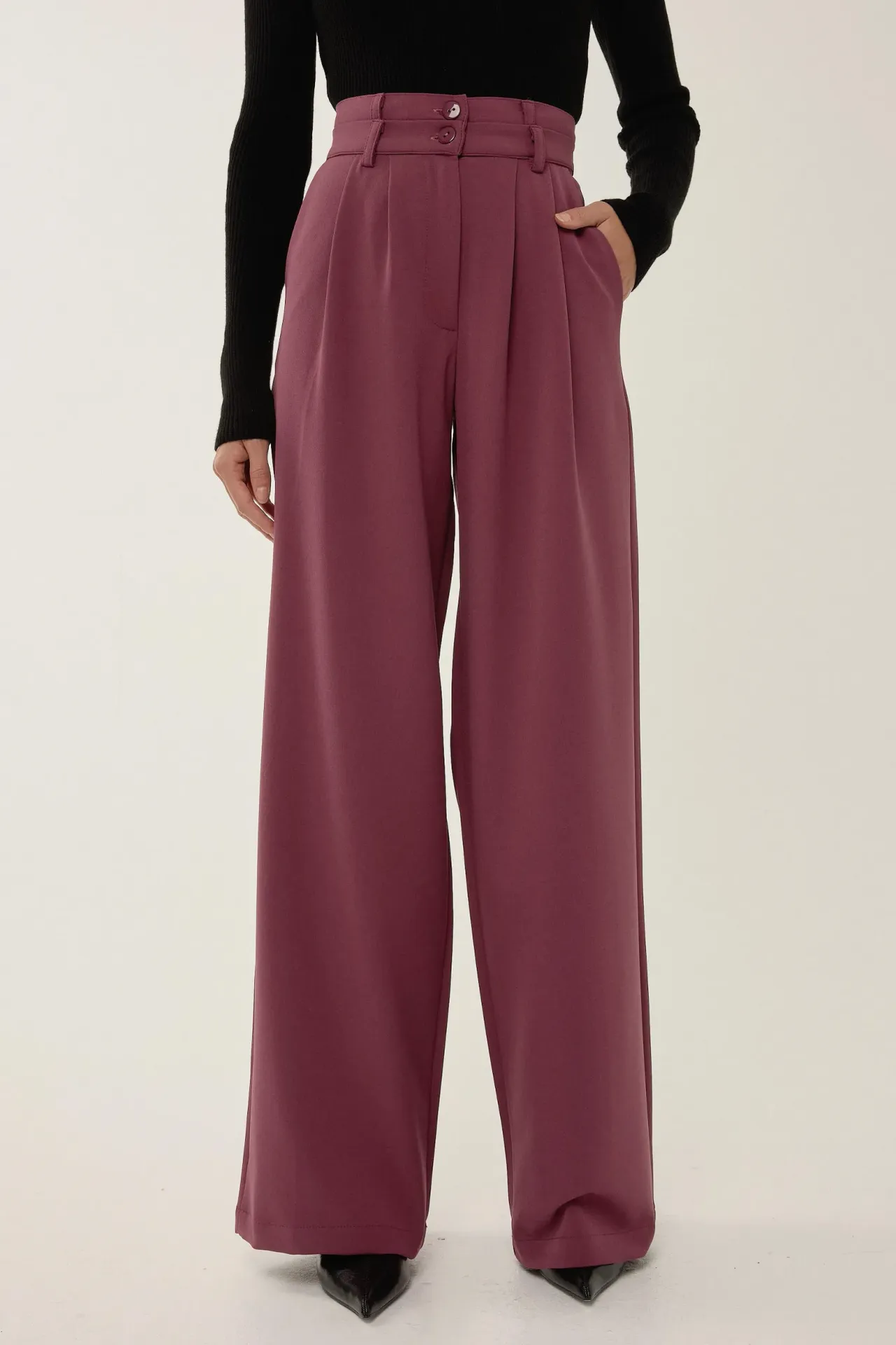 Wide Leg Double Waisted Pants
