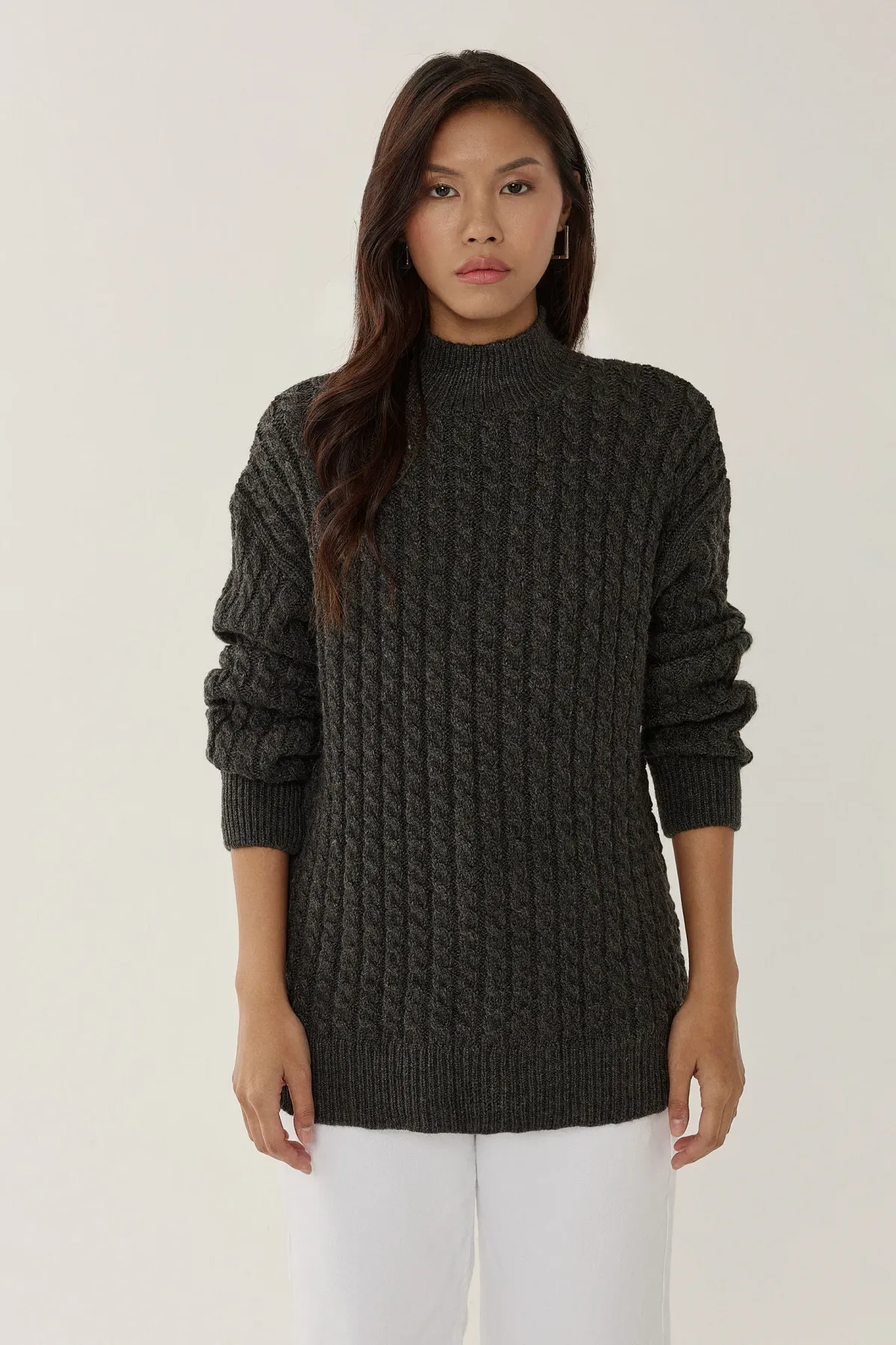 Hair Braid Knit Sweater 2
