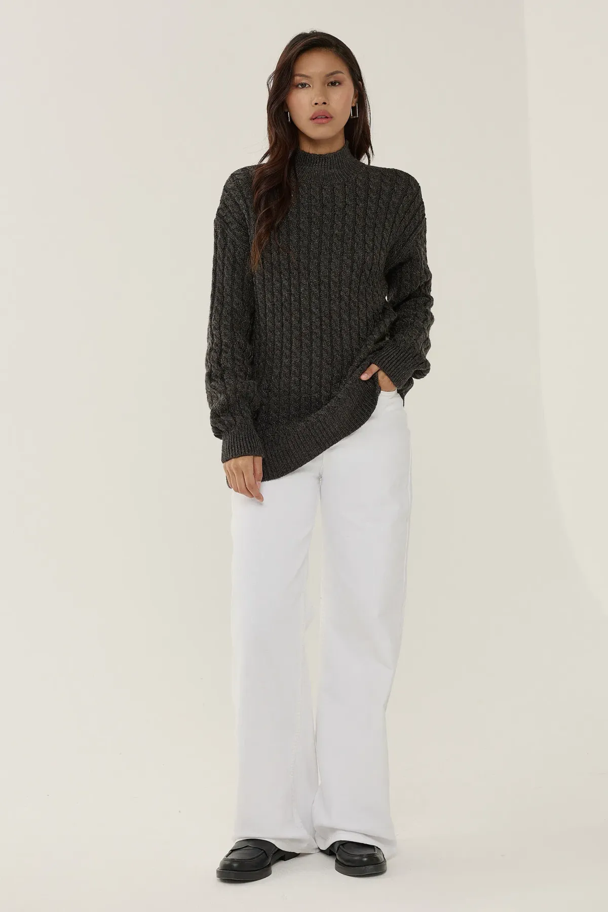 Hair Braid Knit Sweater 1