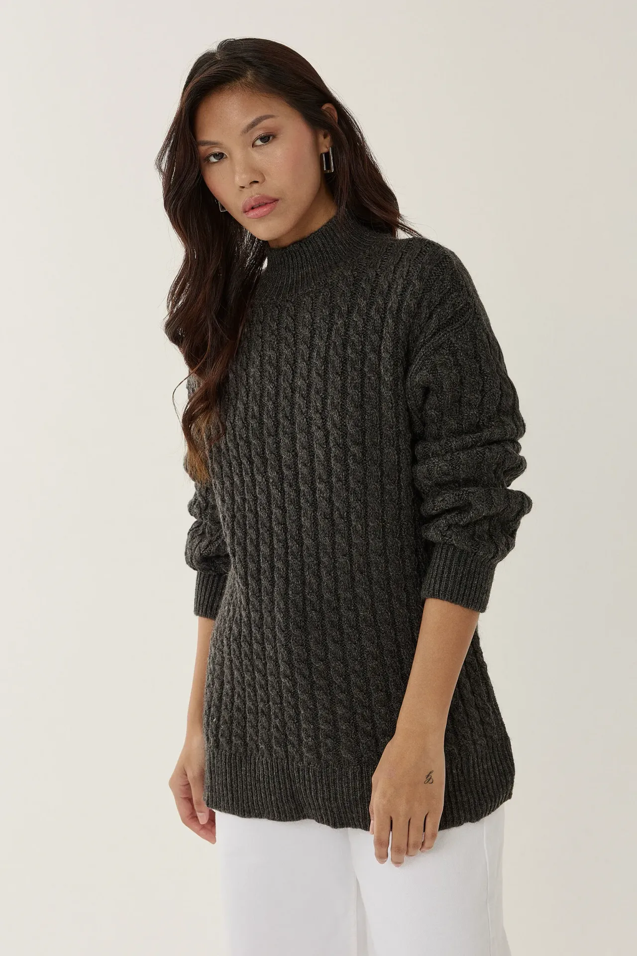 Hair Braid Knit Sweater