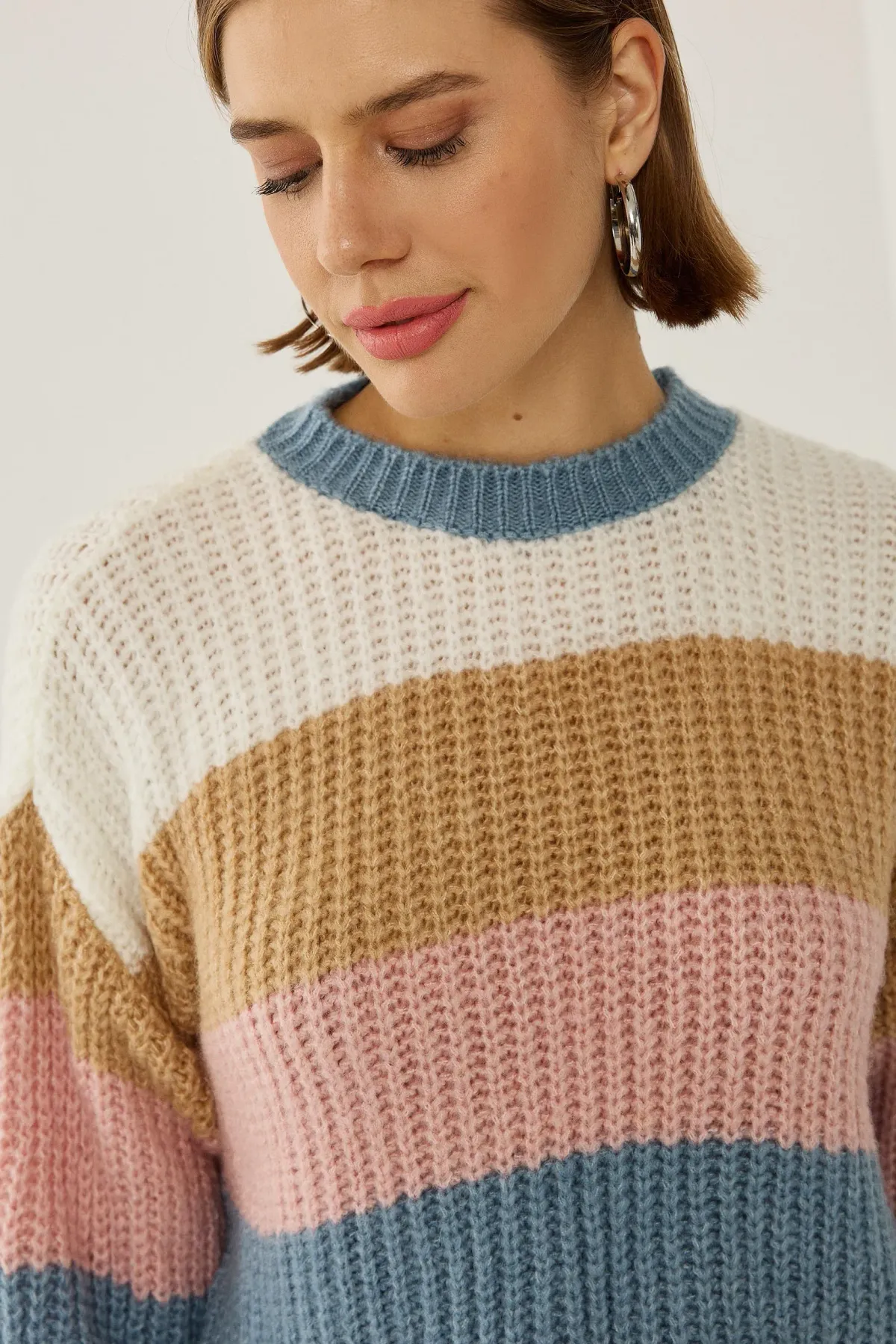 Relaxed Fit Striped Sweater 4
