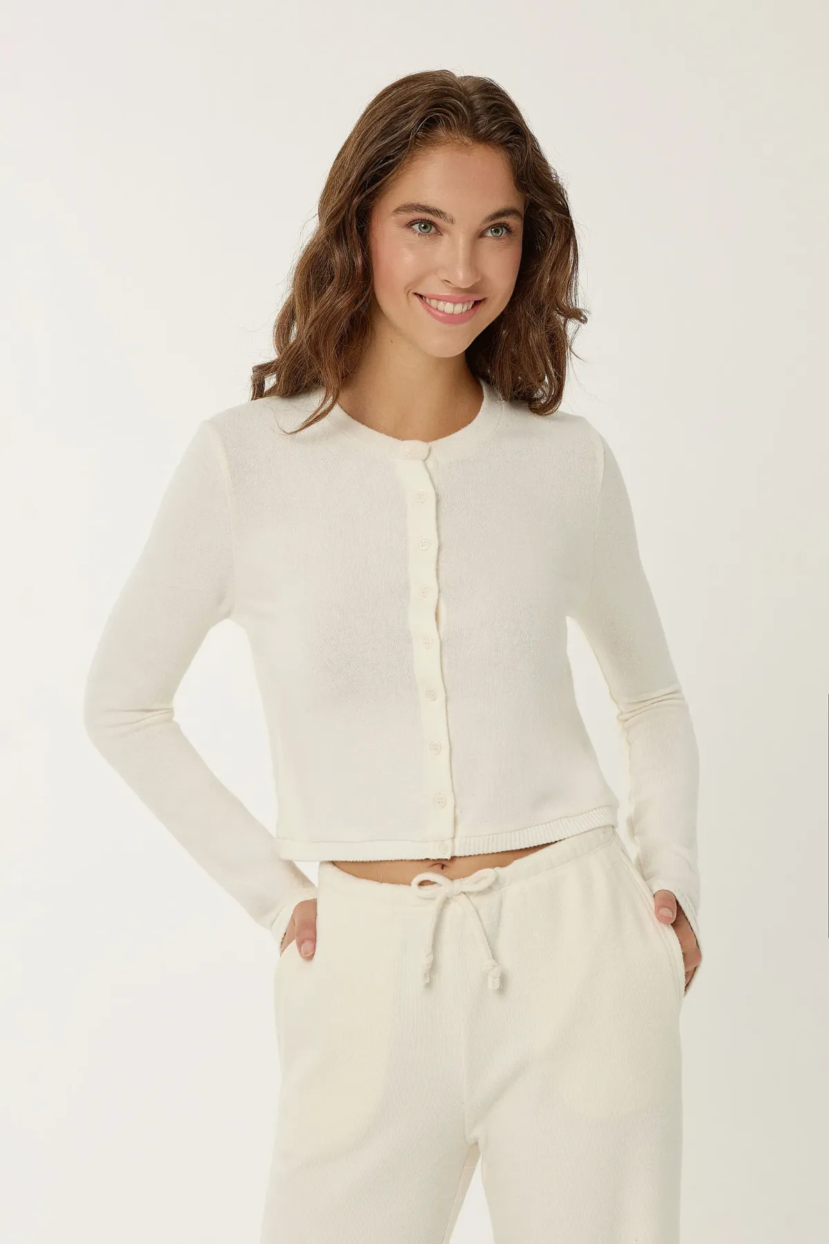 Buttoned Knit Cardigan 1