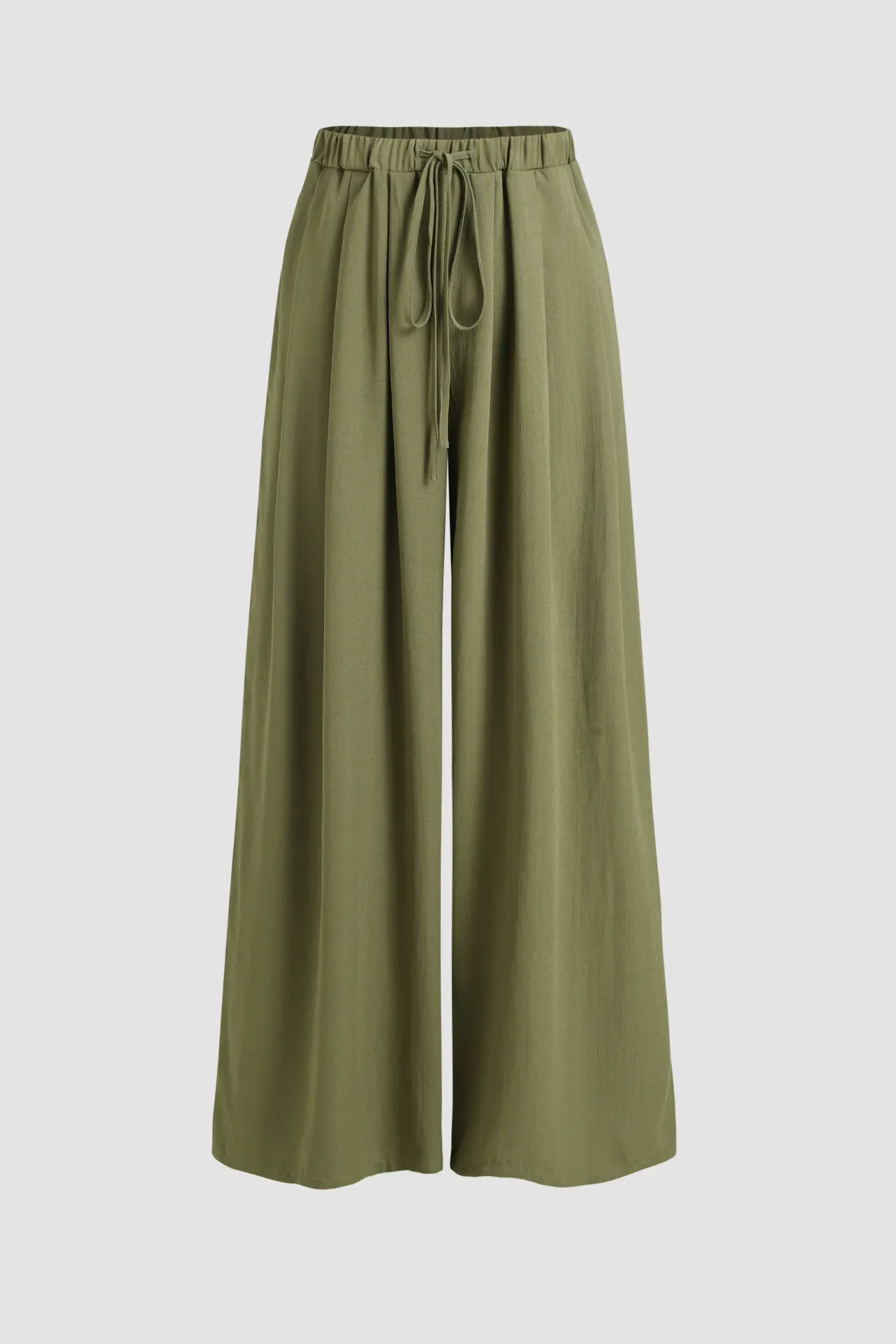 Wide Leg Elastic Waist Pants