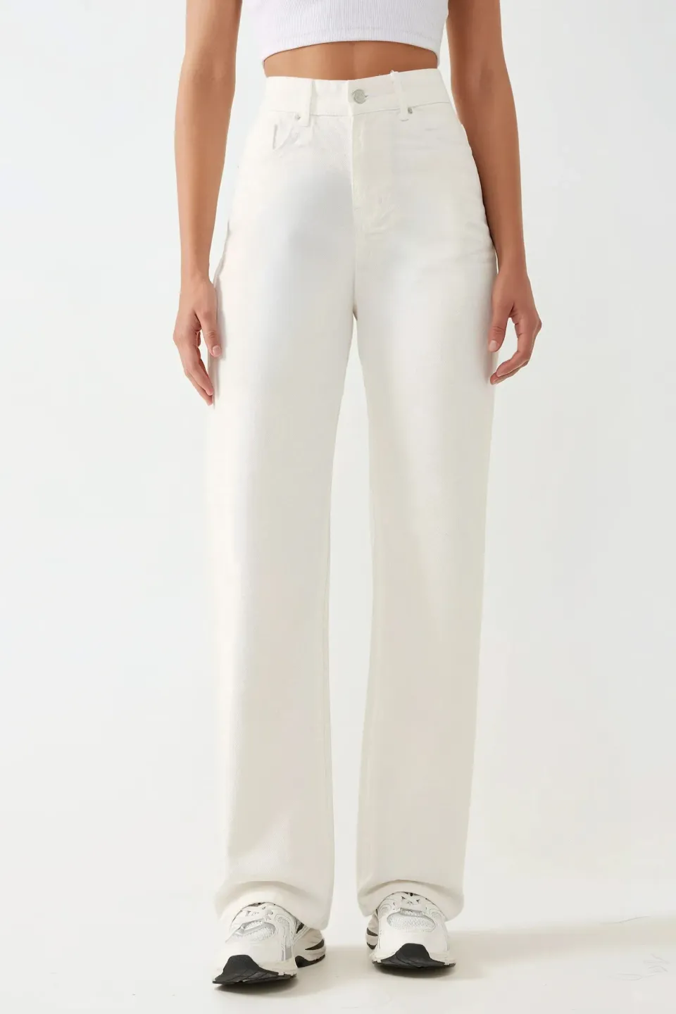 High Waist Straight Leg Jeans