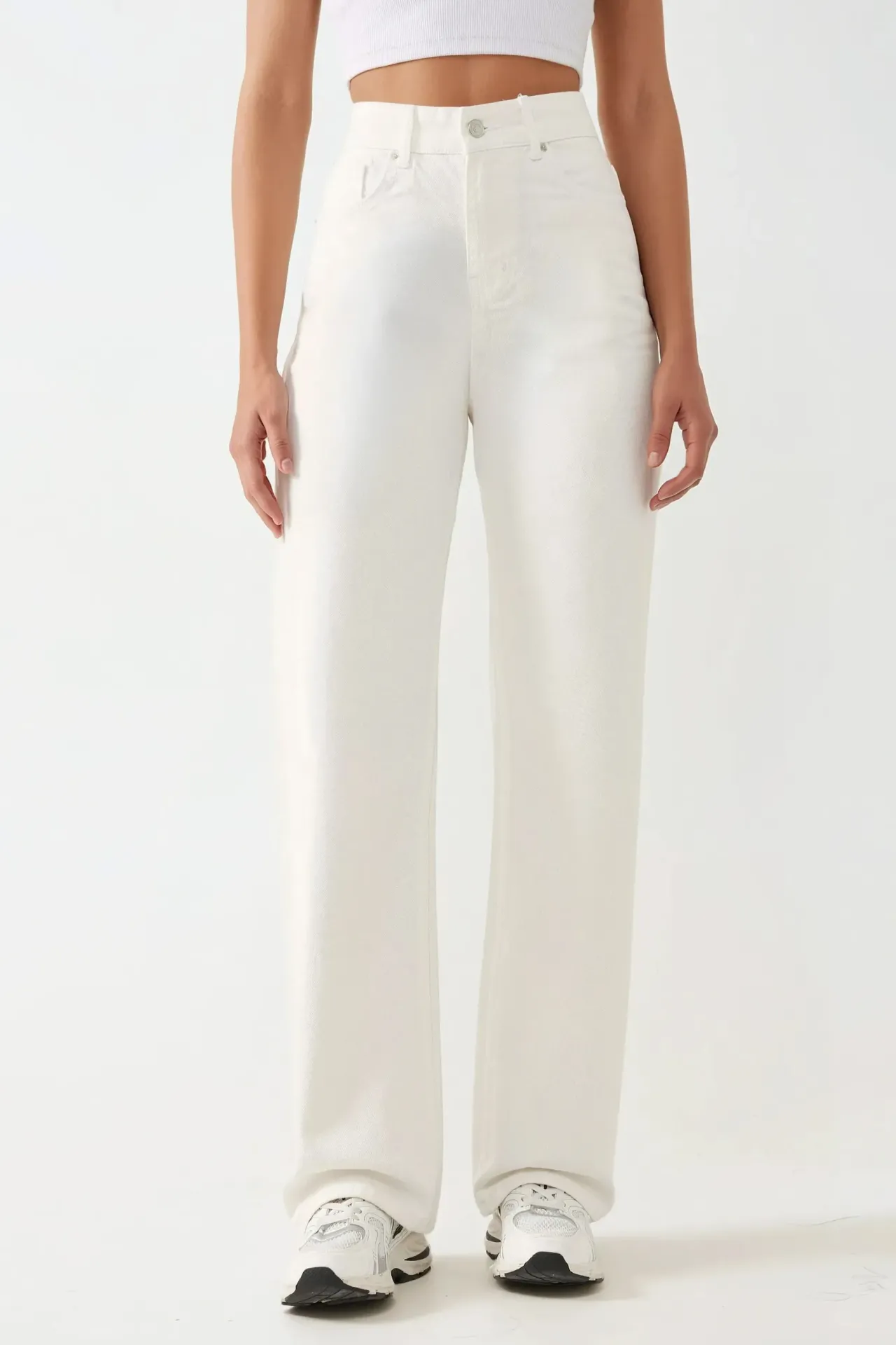 High Waist Straight Leg Jeans