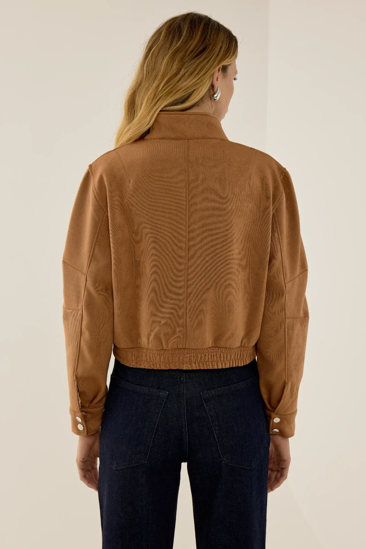 Suede Crop Jacket 