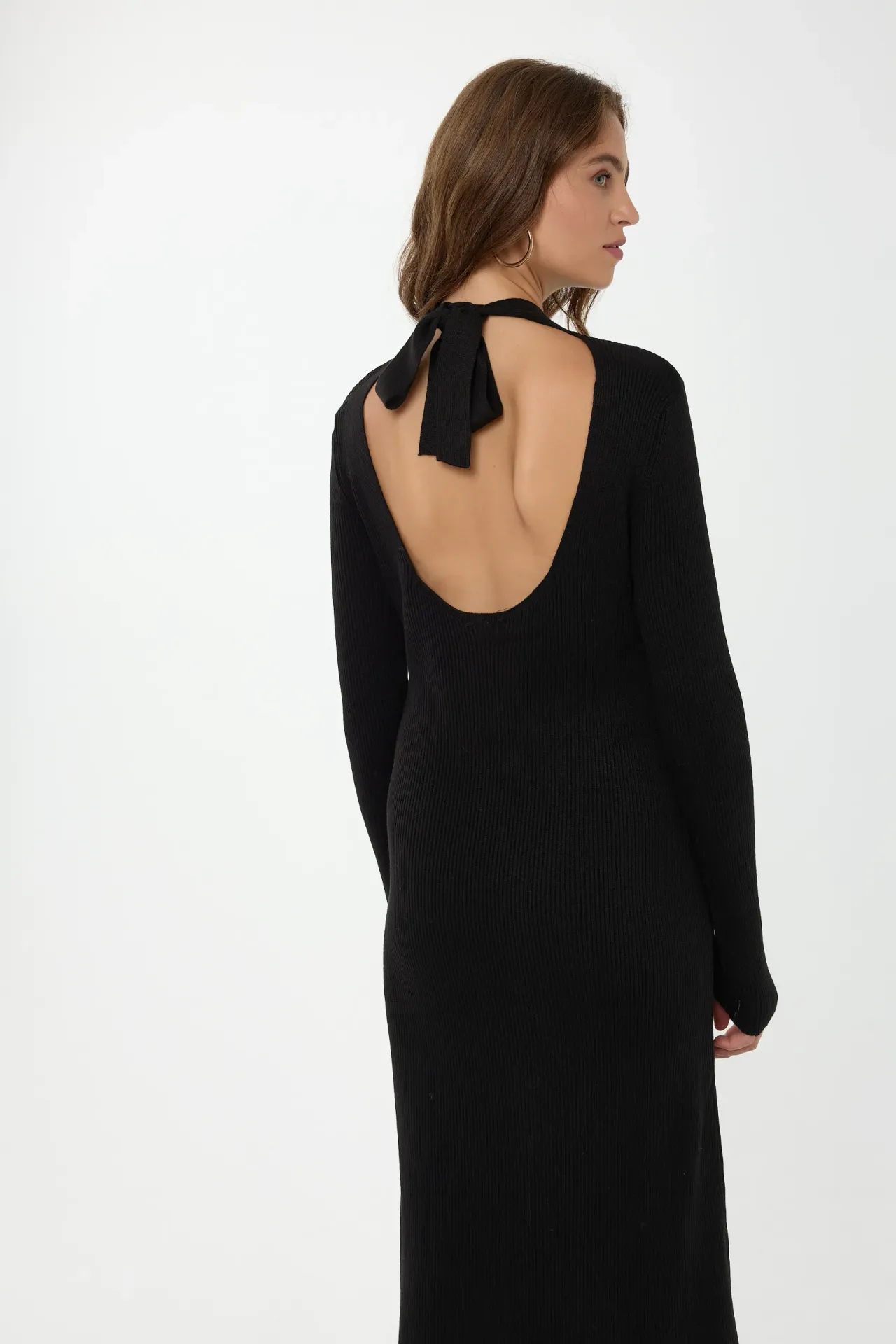 Open Back Maxi Knit Dress