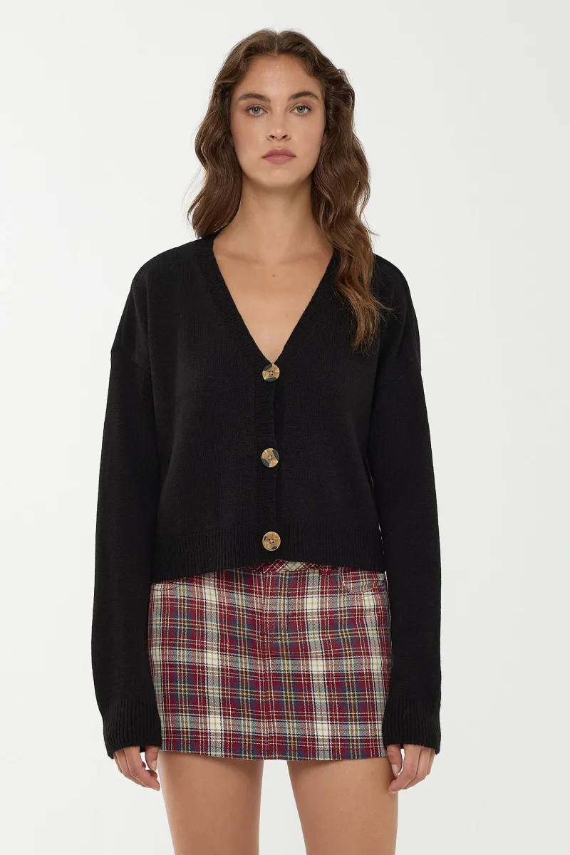 Relaxed Fit V-Neck Knit Cardigan 2