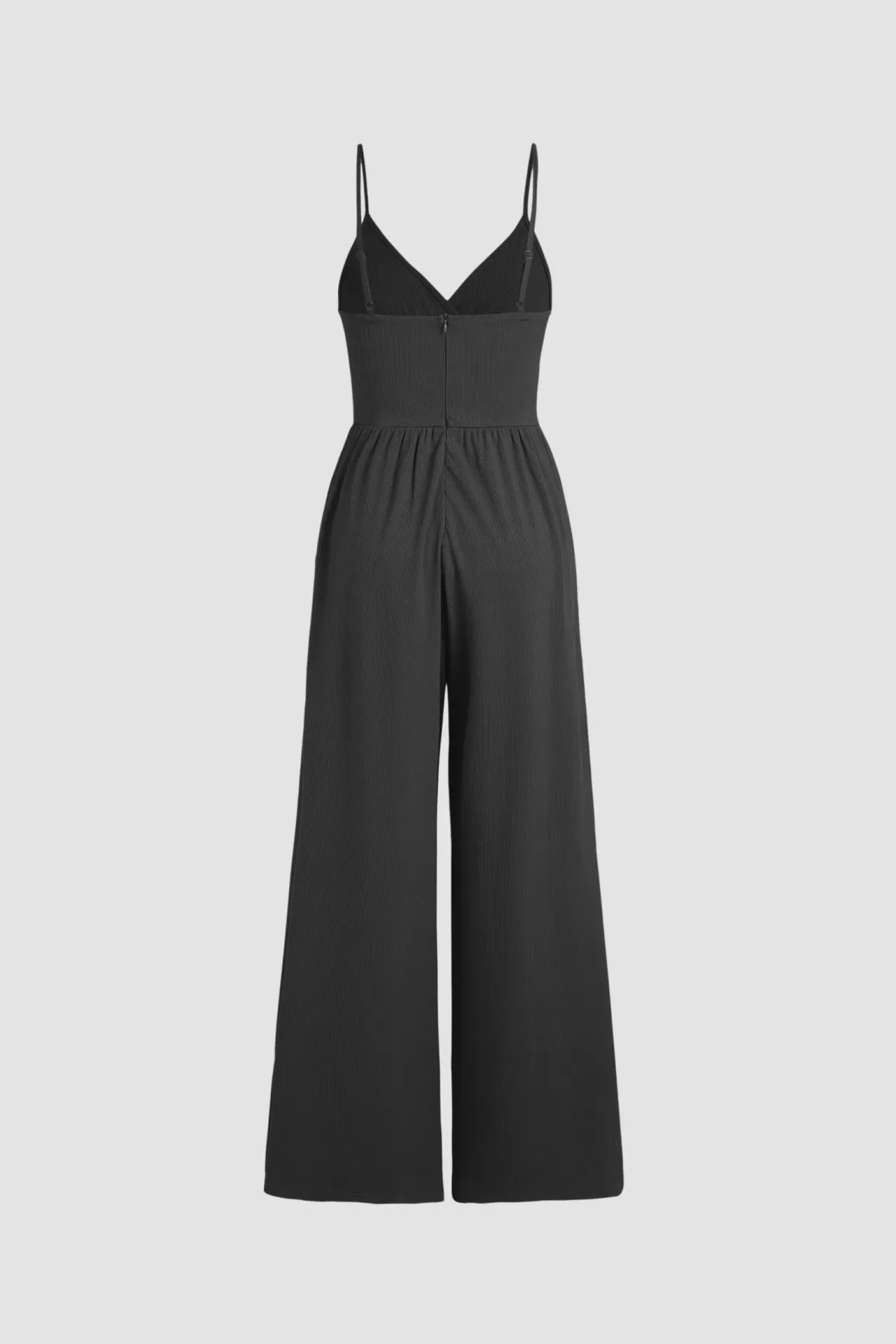 Wide Leg V-Neck Knitted Jumpsuit