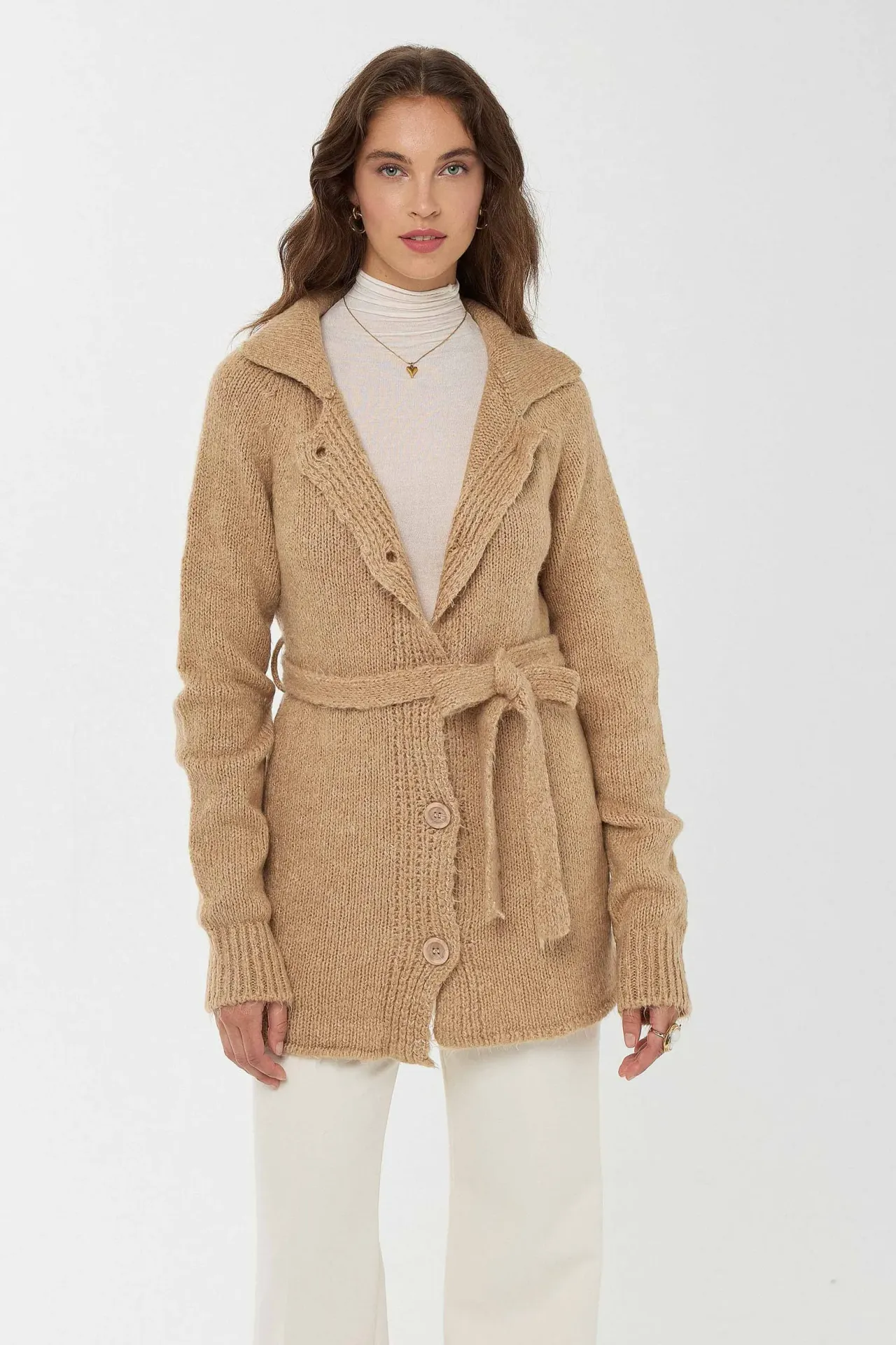 Buttoned Knitted Cardigan