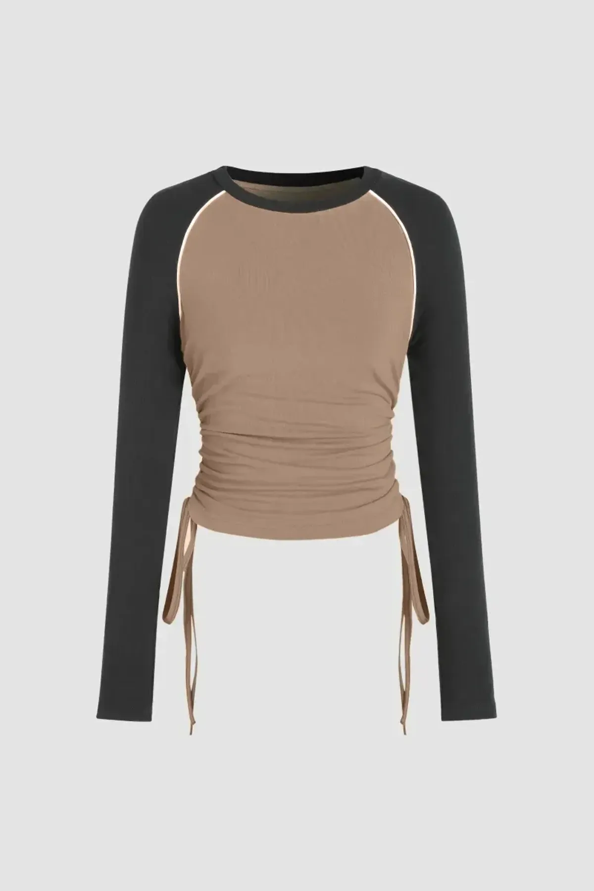 Color Blocked Crew Neck Top 1