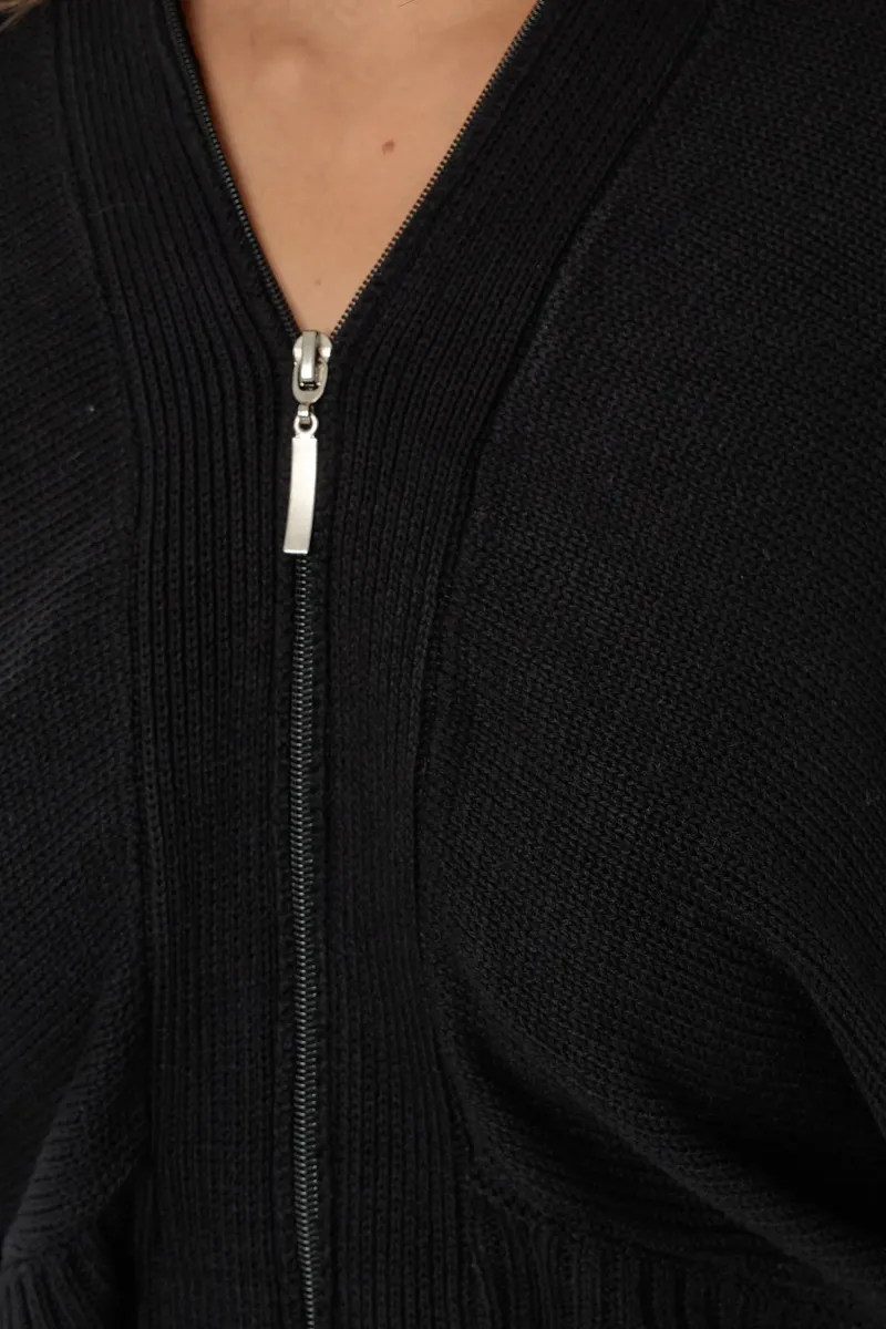 Oversized Zipper Collar Sweater 5