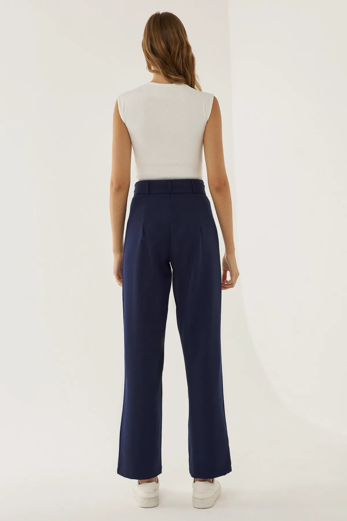 High Waist Straight Leg Pants 7