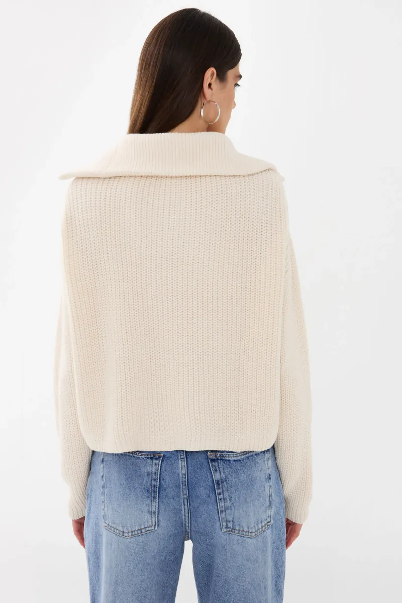 Zippered Regular-Fit Knit Sweater 5