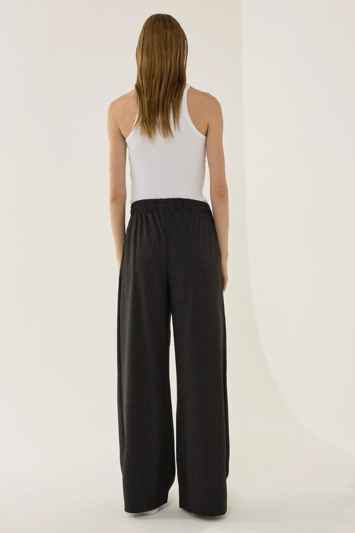 Wide Leg Elastic Waist Pants 4
