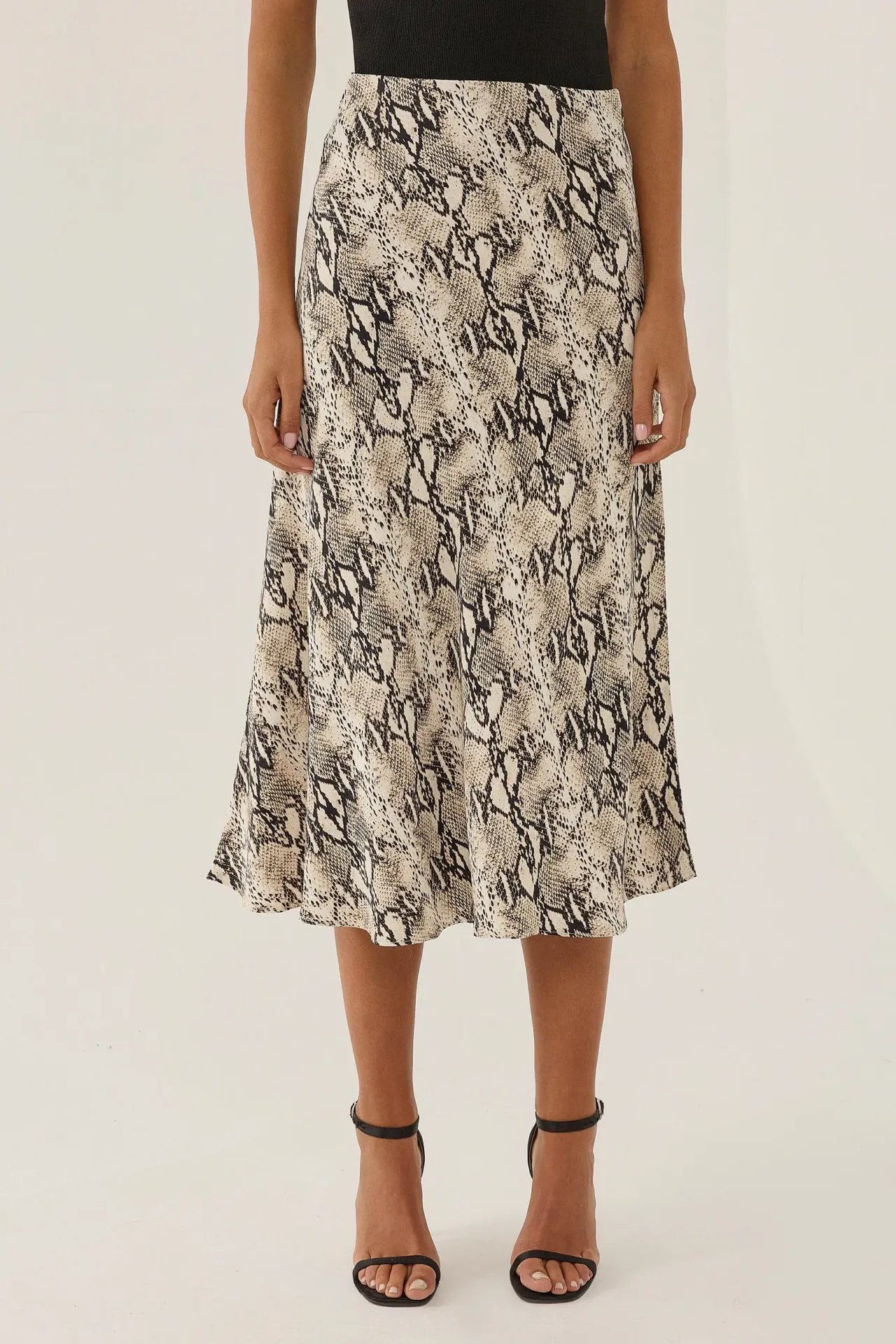 Patterned Midi Skirt